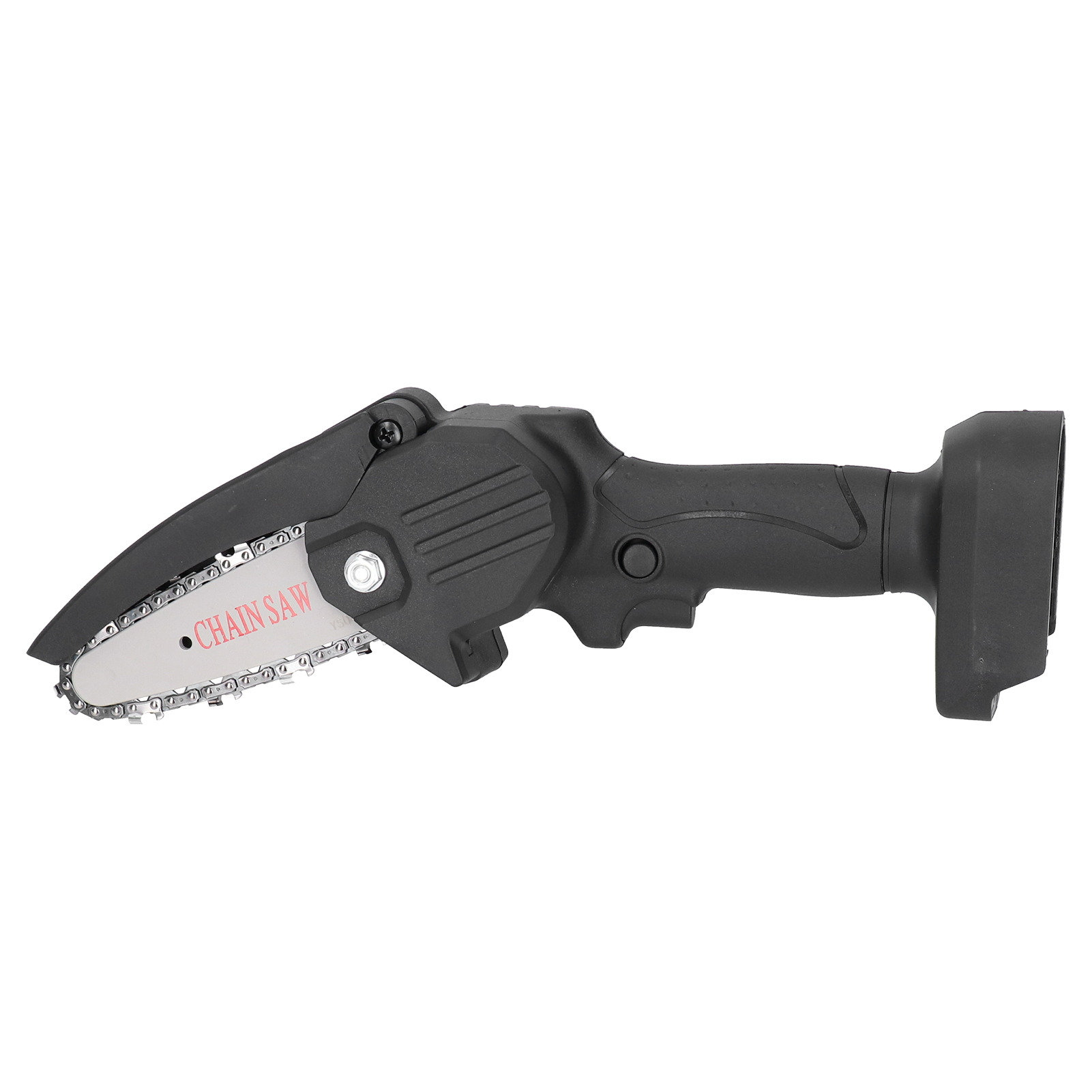 Akku-kettensäge, Schwarz, Mini, Wiederaufladbar, Holzbearbeitungswerkzeug, 100–240 V Wechselstrom, Eu-stecker