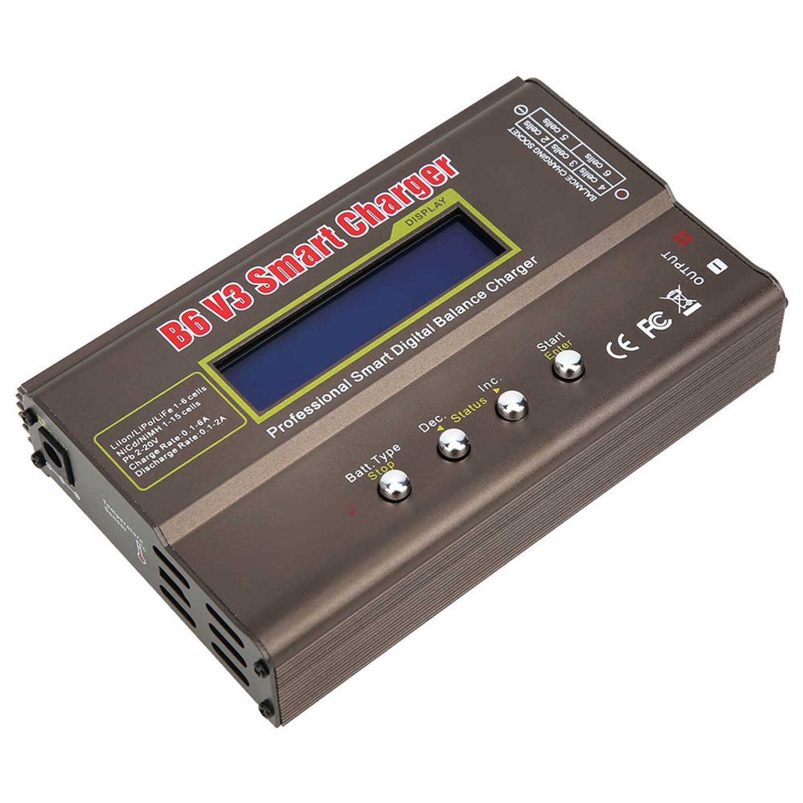 B6v3 80w Akkuladegerät Für Flugzeugmodelle, Intelligentes Digitales Ladegerät, Dc11,0-18,0v