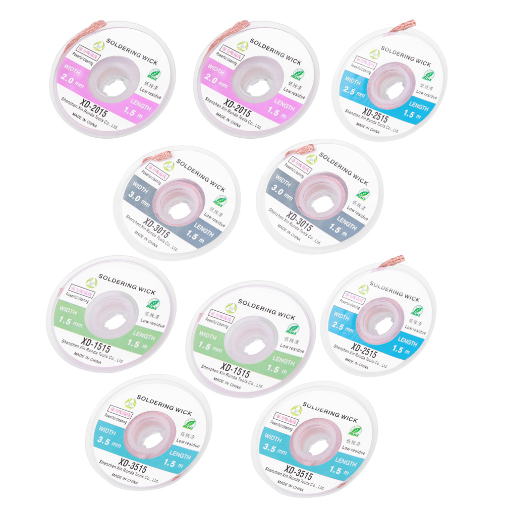 2er-pack Entlötbänder Für Kabel, Hinterlässt Wenig Rückstände Und Erfordert Keine Reinigung, 1,5 Mm, 2 Mm, 2,5 Mm, 3 Mm, 3,5 Mm