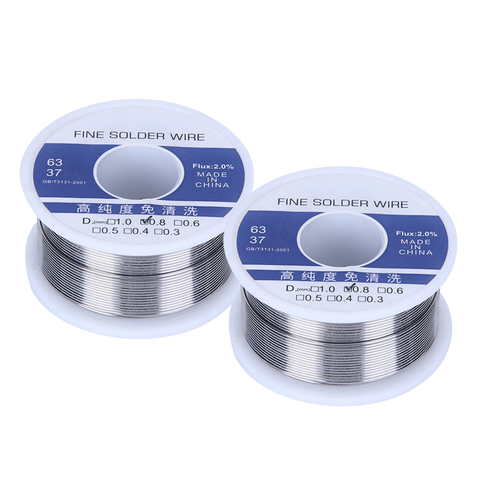 2 Stück Lötdraht 0,8 Mm, Lötdraht Mit Zinn-kohle-kern, 100 G, Zum Löten Elektrischer Bauteile