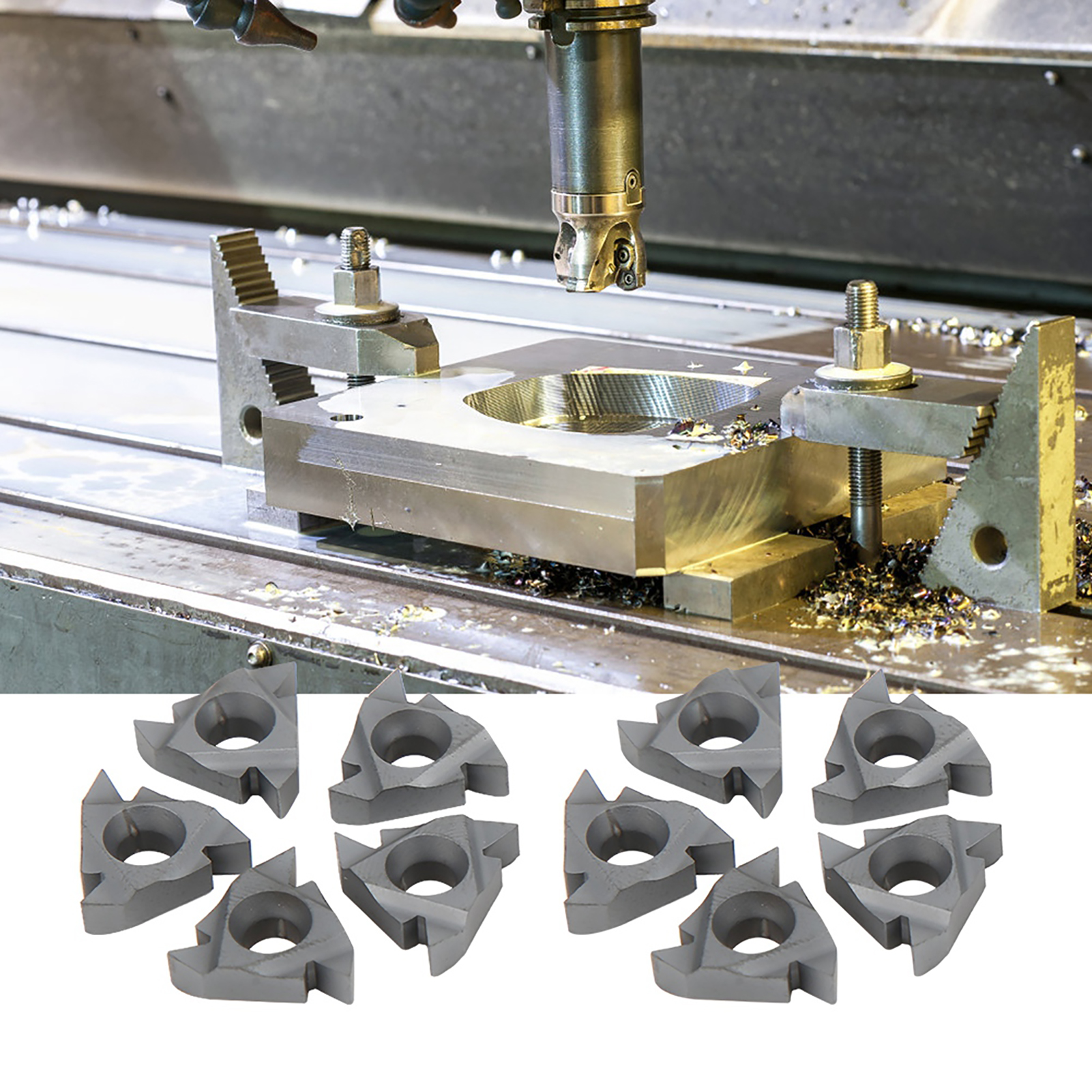 10 Cnc-dreheinsätze Für 16er Ag55 Gewindeschneidmaschinen
