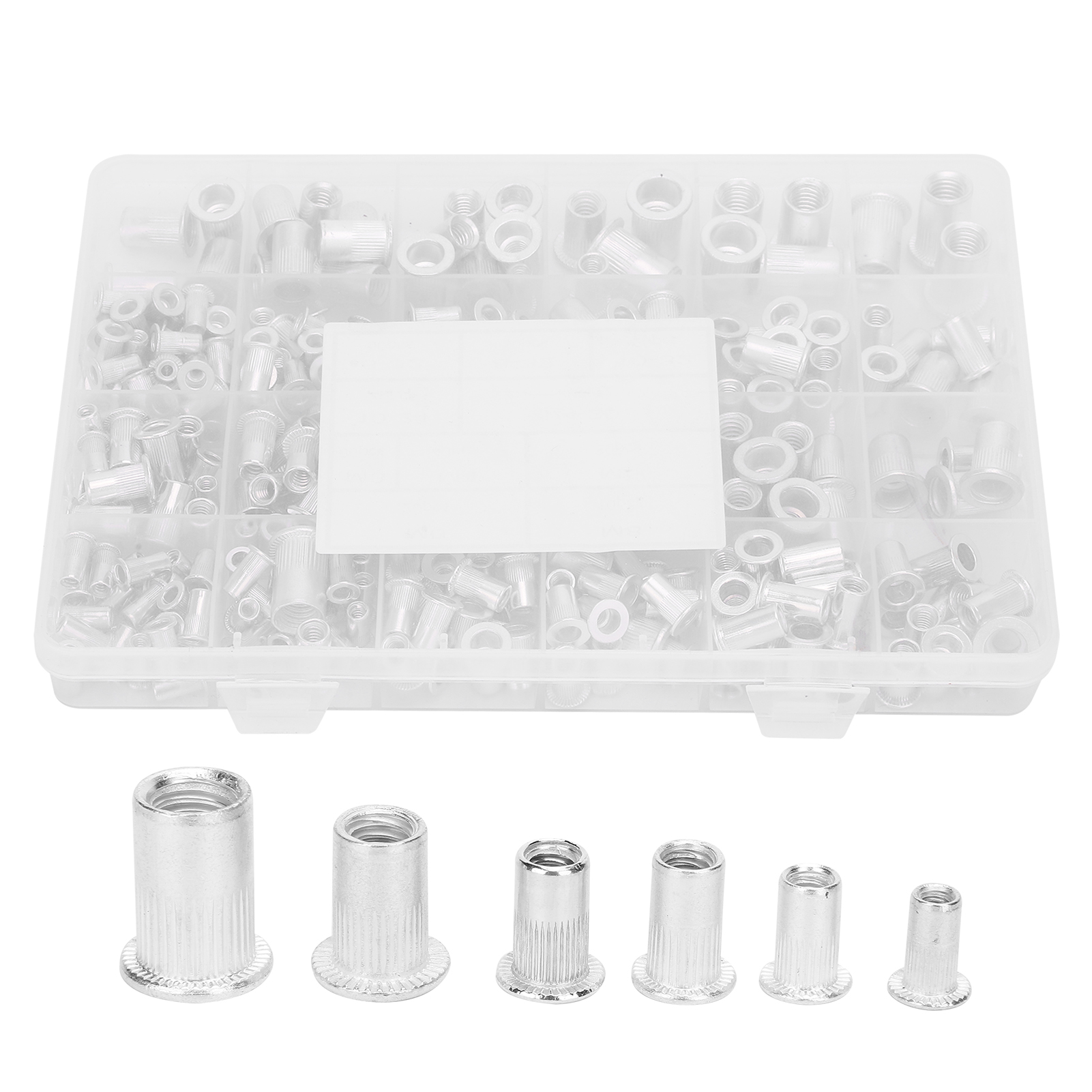300 Stück/packung Aluminium-nietmuttern 6-32/ 8-32/ 10-24/ 10-32/ 1/4-20/ M3/ M4/ M5/ M6/ M8