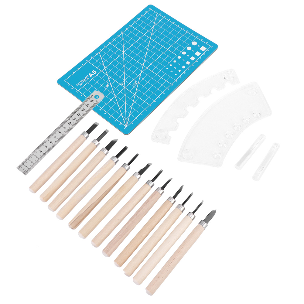 1 Set Holzschnitzwerkzeuge, Meißel, Werkzeugstahl, Professioneller Holzbearbeitungs-handwerkzeughalter B1