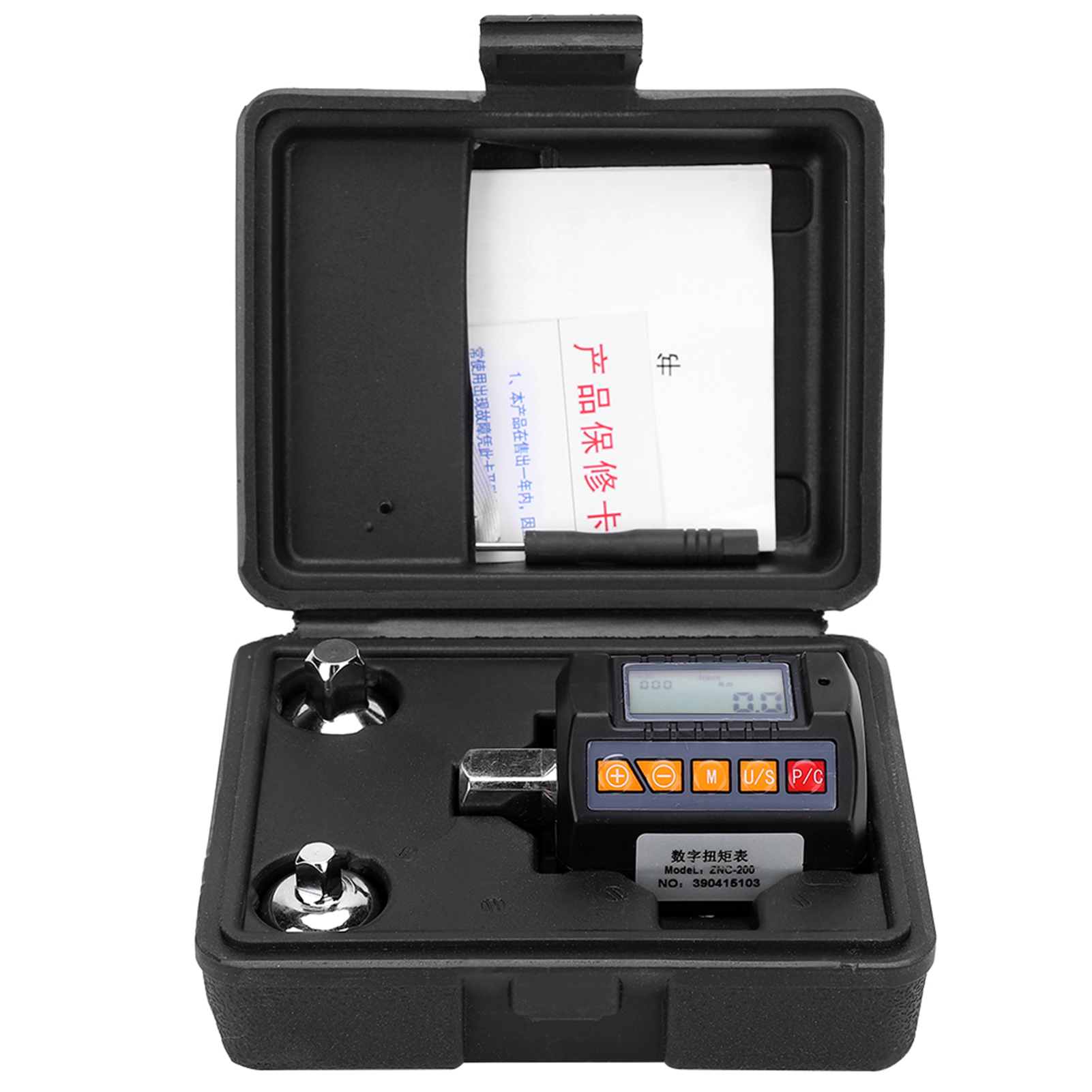 Tragbares Drehmomentmessgerät Mit Digitalanzeige Und Präzisionsschlüsseladapter Znc-200 6-200 Nm.