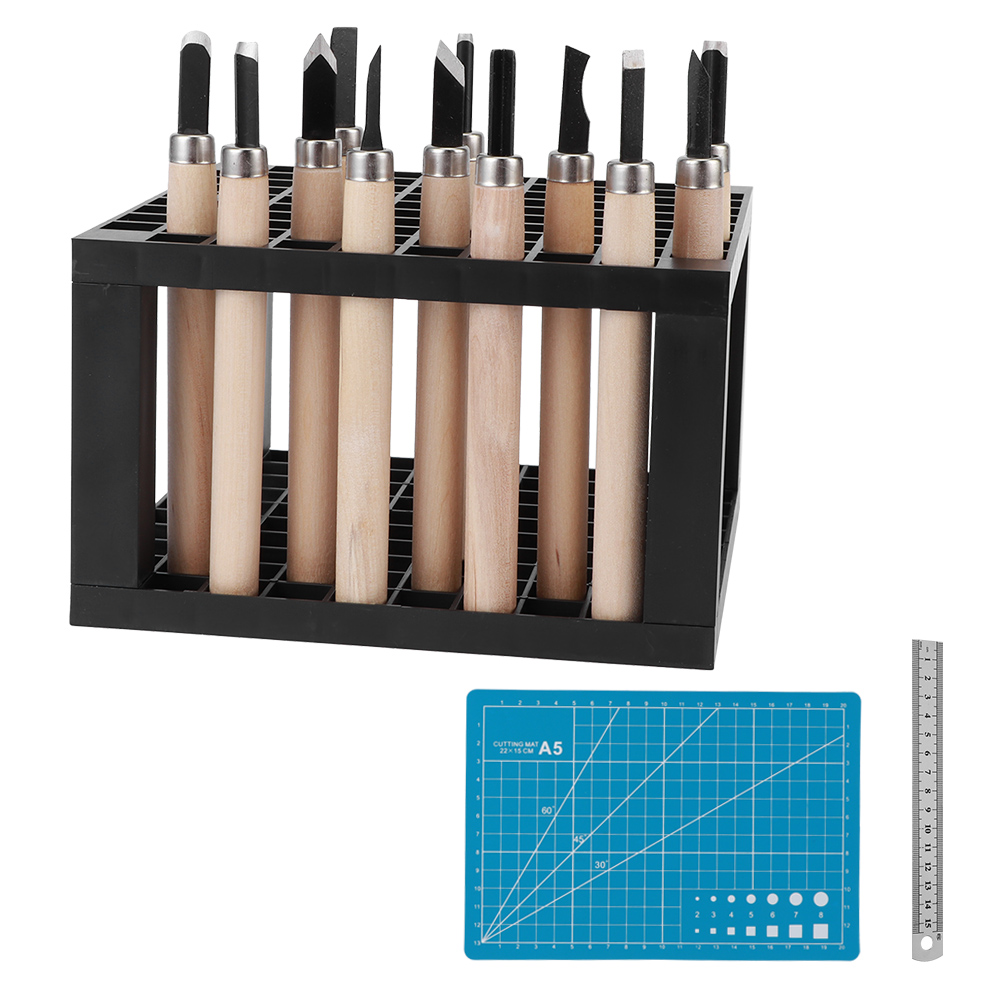 Set Holzschnitzwerkzeuge, Manganstahl, Professioneller Holzbearbeitungs-handwerkzeughalter C1