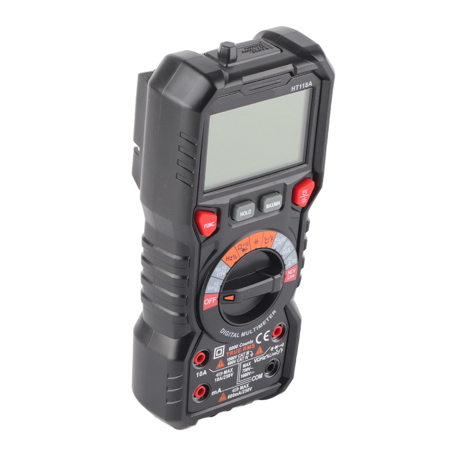 Digitales Multimeter Mit Automatischer Bereichswahl, 6000 Zählern, Effektivwertanzeige Und Amperemeter Ht118a.