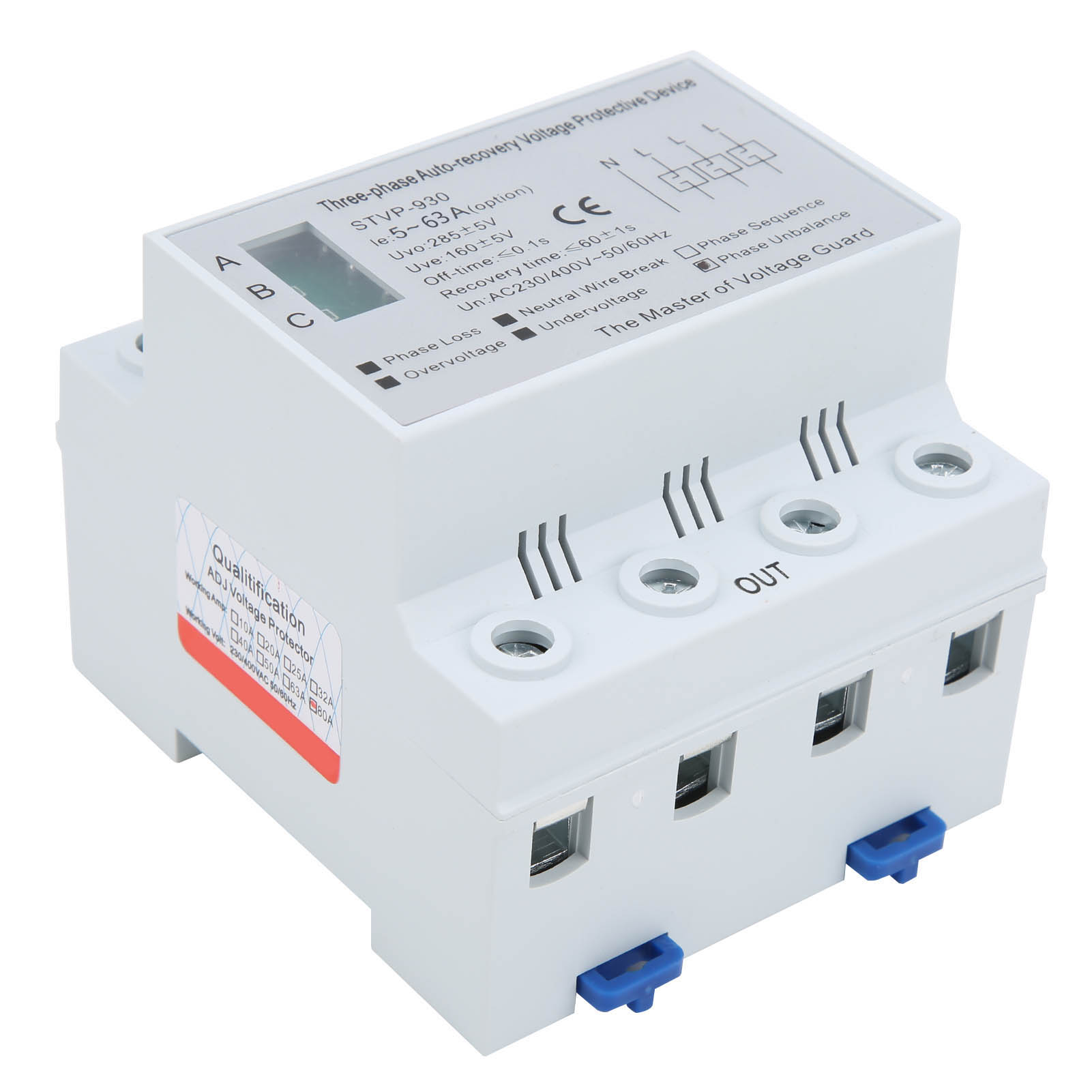 Stvp-930 Dreiphasen-überspannungsableiter Mit Vier Leitern, Automatischer Rückstellung Und Automatischer Wiederherstellung, Ac230/400v63a