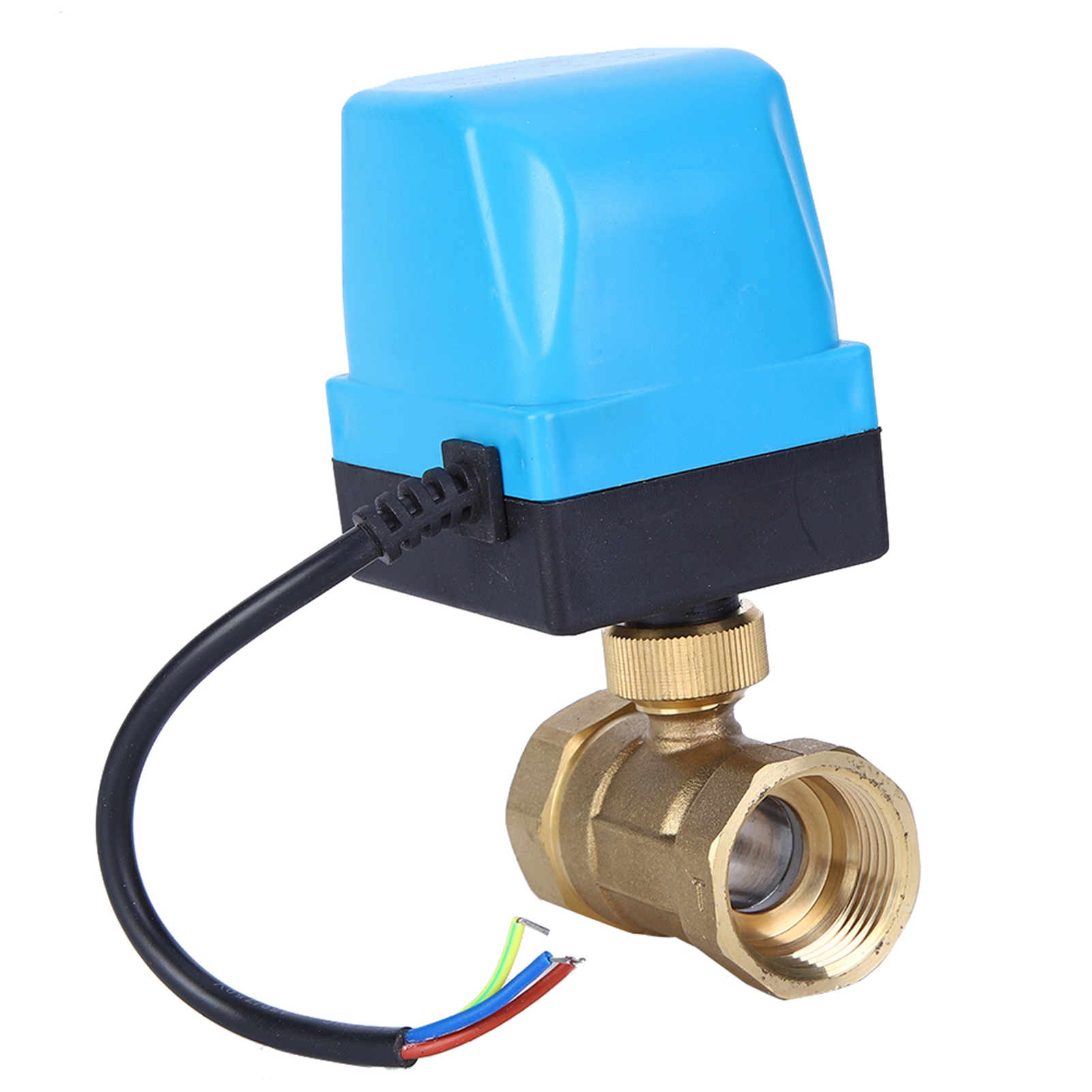 Elektrisches Kugelventil, 2-wege, 3-adrig, 2-fach Verstellbar, Schutzart Ip68, Synchronmotor, Blau, 220 V Ac, G1-zoll