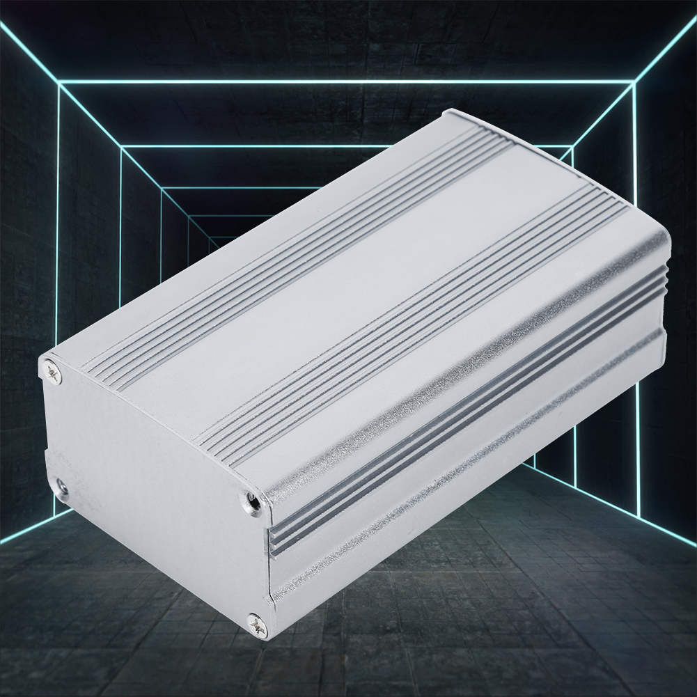 Graues Aluminium-projektgehäuse, 38 X 63 X 110 Mm, Für Elektronische Geräte Mit Wärmeableitung