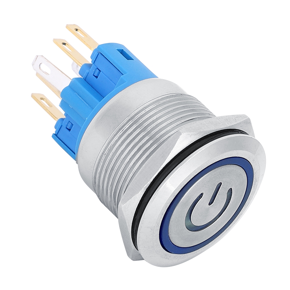 X 22 Mm Ac220v 6-polige Drucktaster Mit Ip65-schutzart Und Reset-taste (mit Signblue)