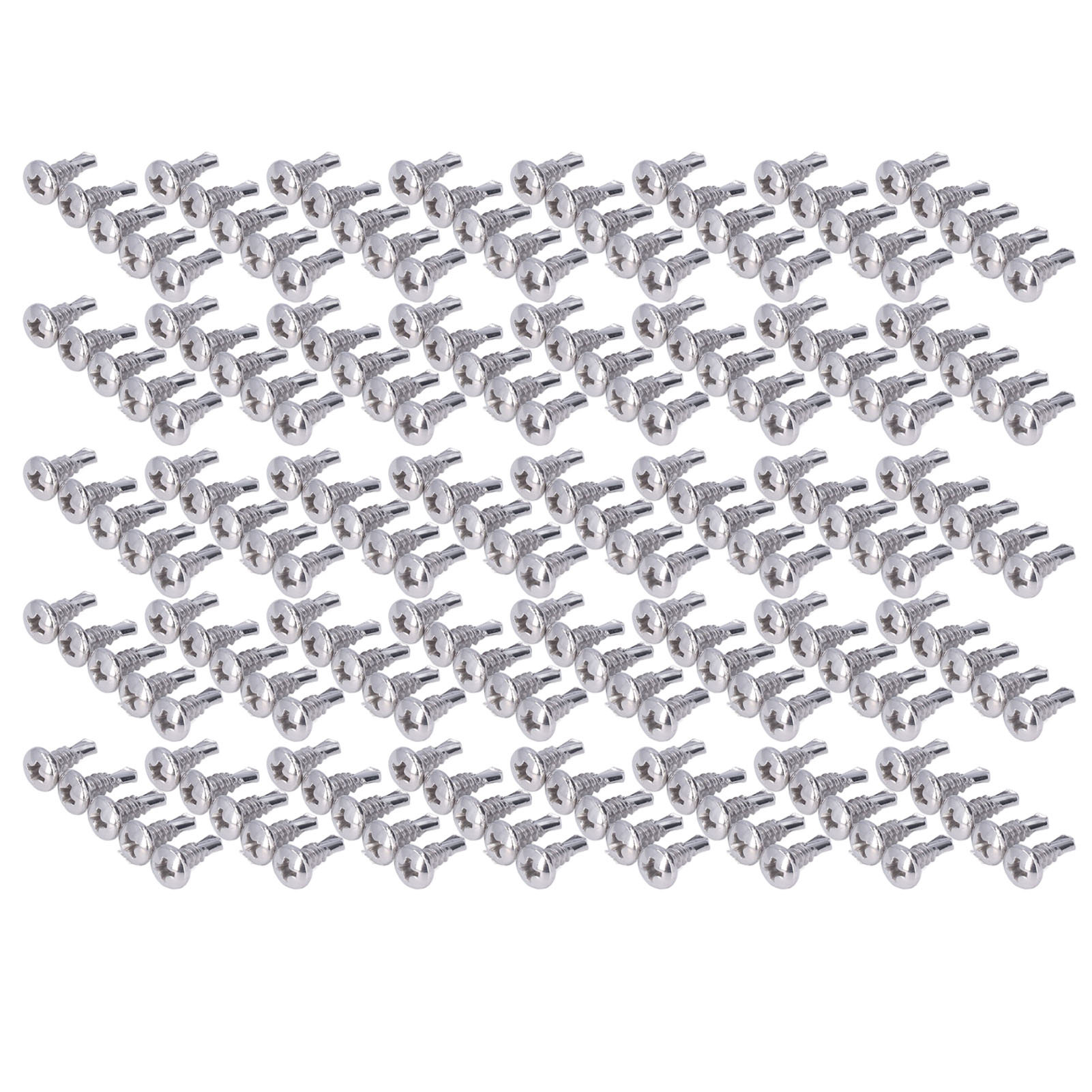 200 Stück Schrauben Aus Edelstahl 304, 4,2 X 13 Mm, Selbstbohrend, Rundkopf, Für Die Heimmontage