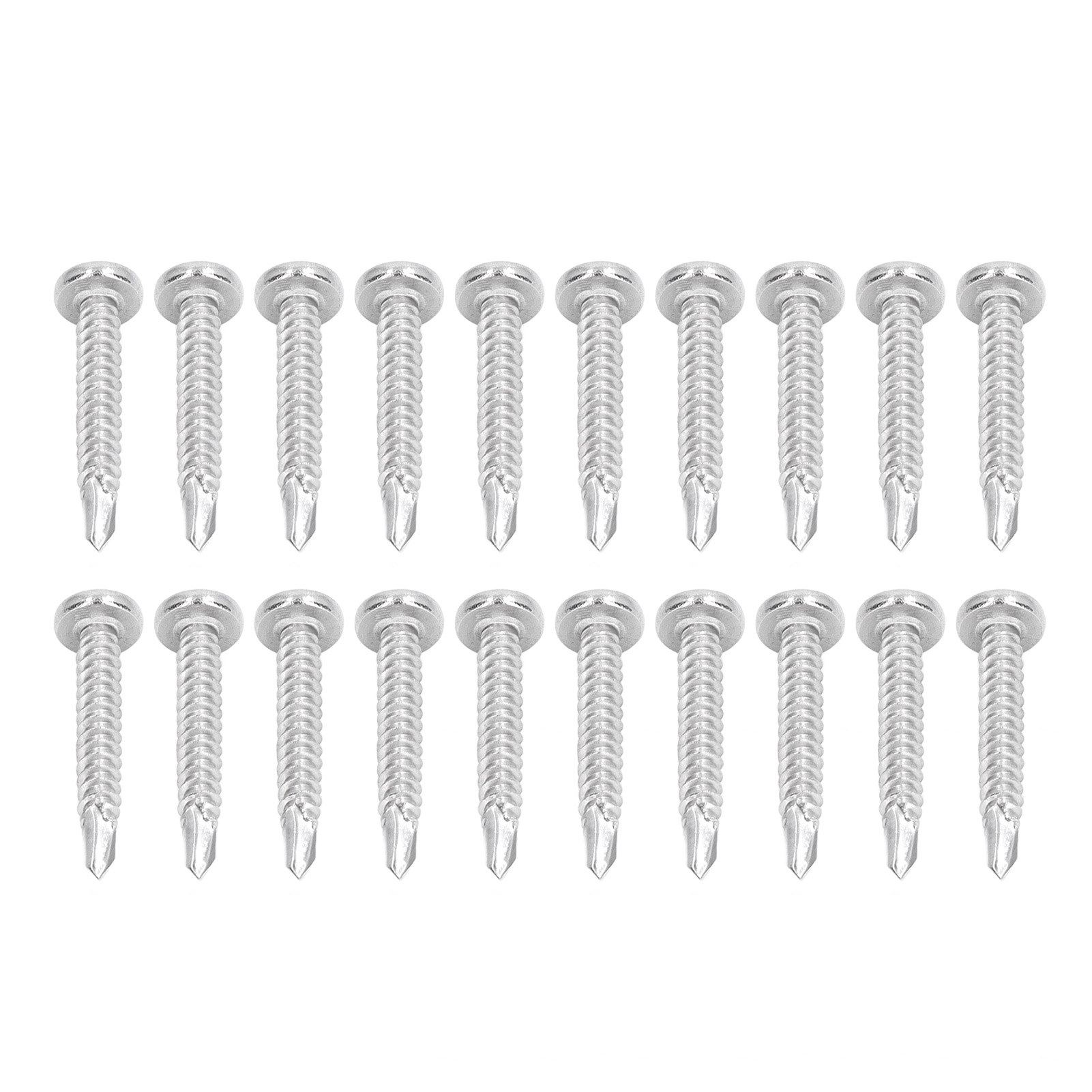 50 Selbstbohrende Schrauben Mit Rundkopf Aus Edelstahl 304, Befestigungselemente M4,8x32