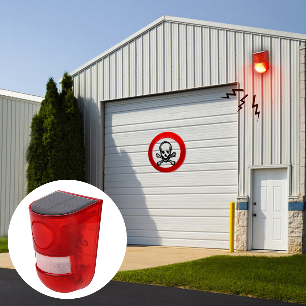 Wasserdichte Solarlampe Mit Pir-bewegungsmelder, Warn- Und Sicherheitslampe Für Landwirtschaft Und Gartenbau