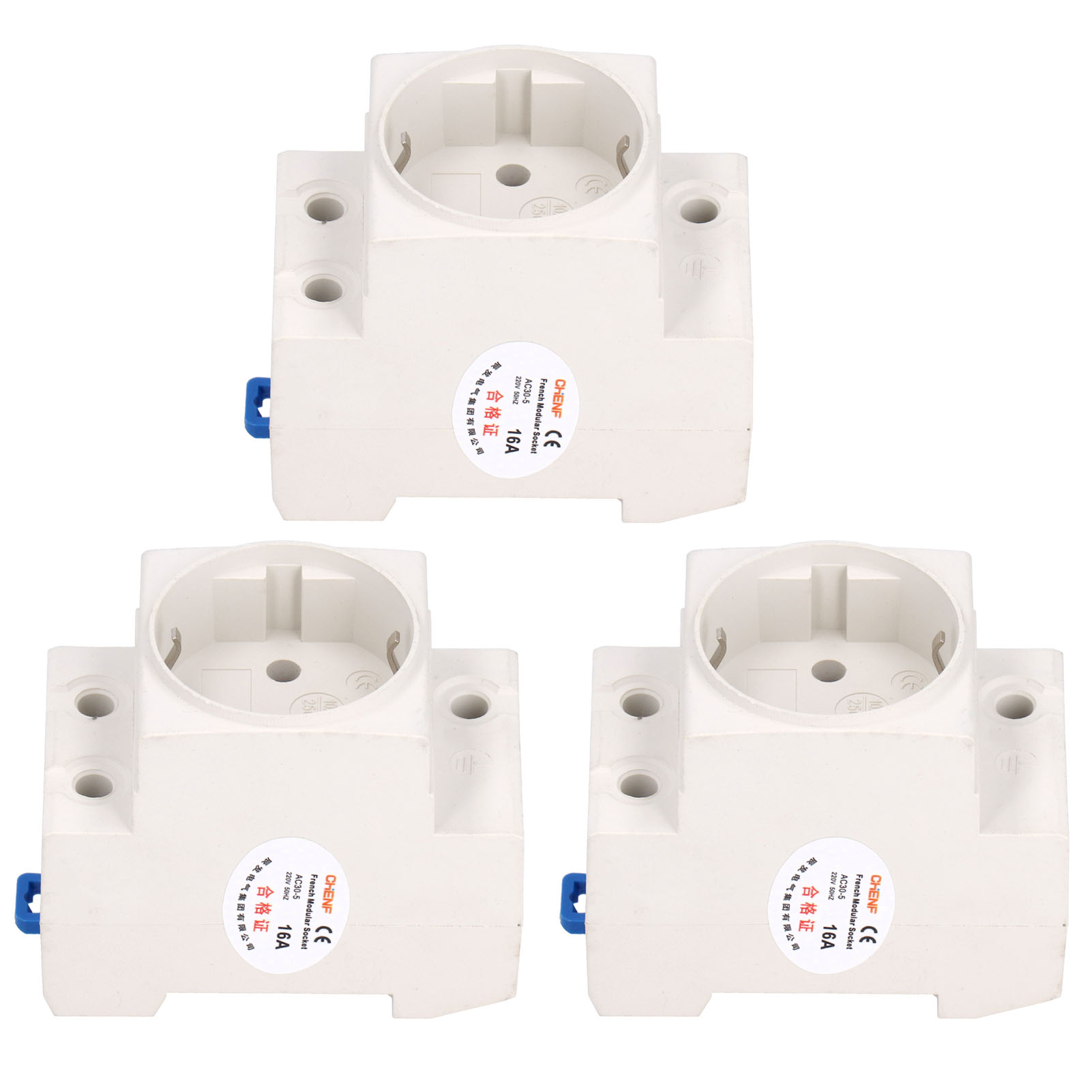 Set Mit 3 Steckdosenleistenadaptern, Industriesteckdose, Eu-stecker, 250 V Wechselstrom, 10–16 A