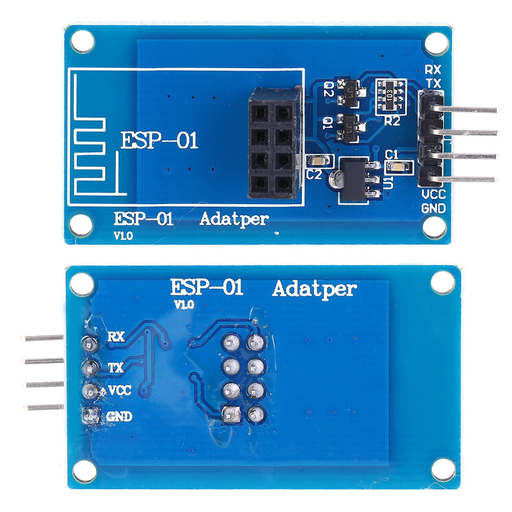 Esp8266 Wlan-adaptermodul, 2er-set Esp-01 3,3 V/5 V, Transparentes Durchgangsmodul