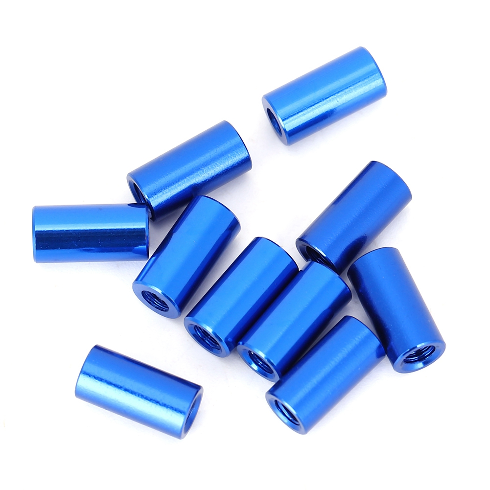 10 Stück Runde Aluminium-abstandshalter M3x10 Für Stangen, Mazarine-montagestangen