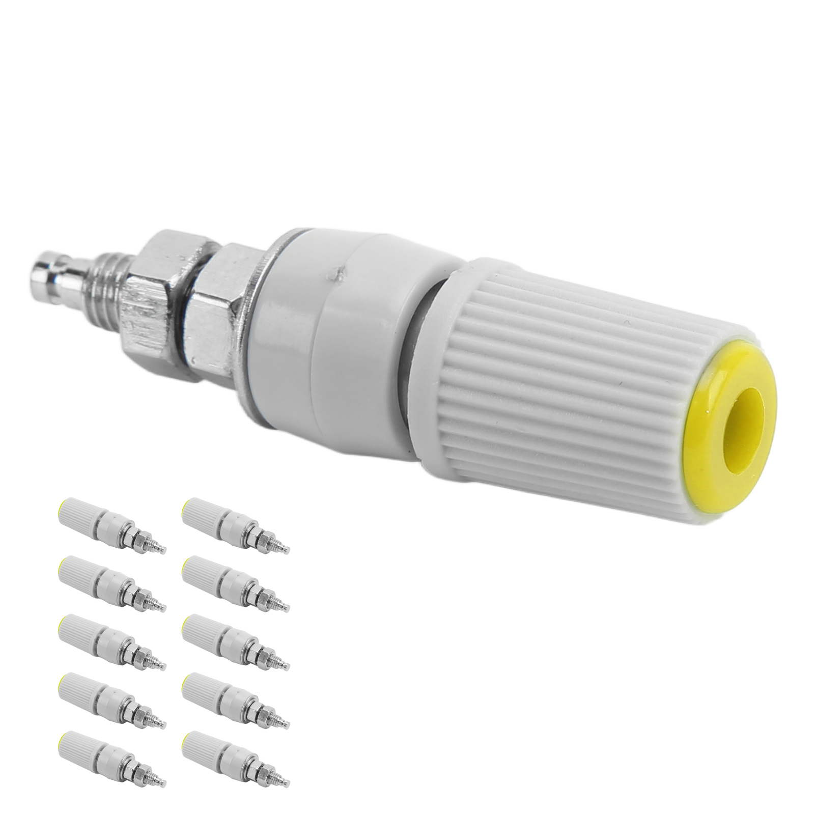 10 Stück 4 Mm M5 Bananenstecker, Vernickelt, Für Elektronische Geräte, Gelb