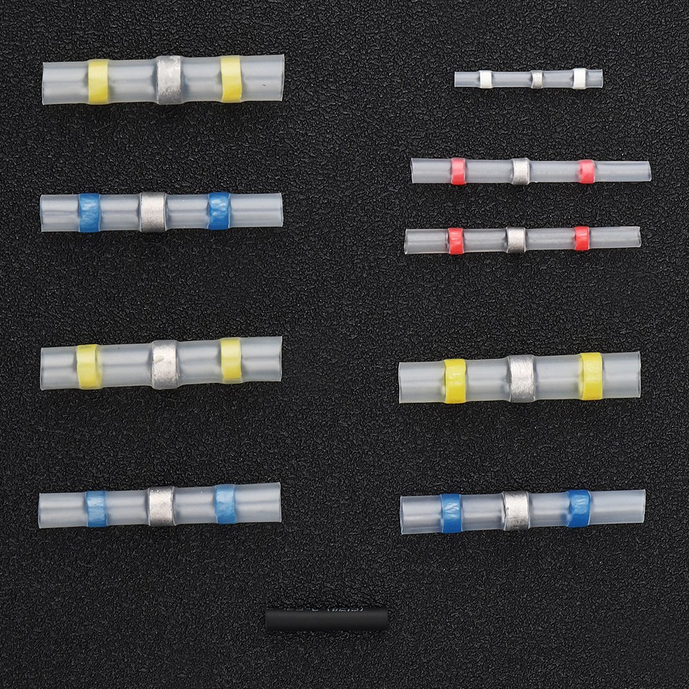 Set Mit 350 Löthülsen, Isolierklemmen Und Dichtungen Für Elektrische Steckverbinder Wasserdicht Und Leicht.