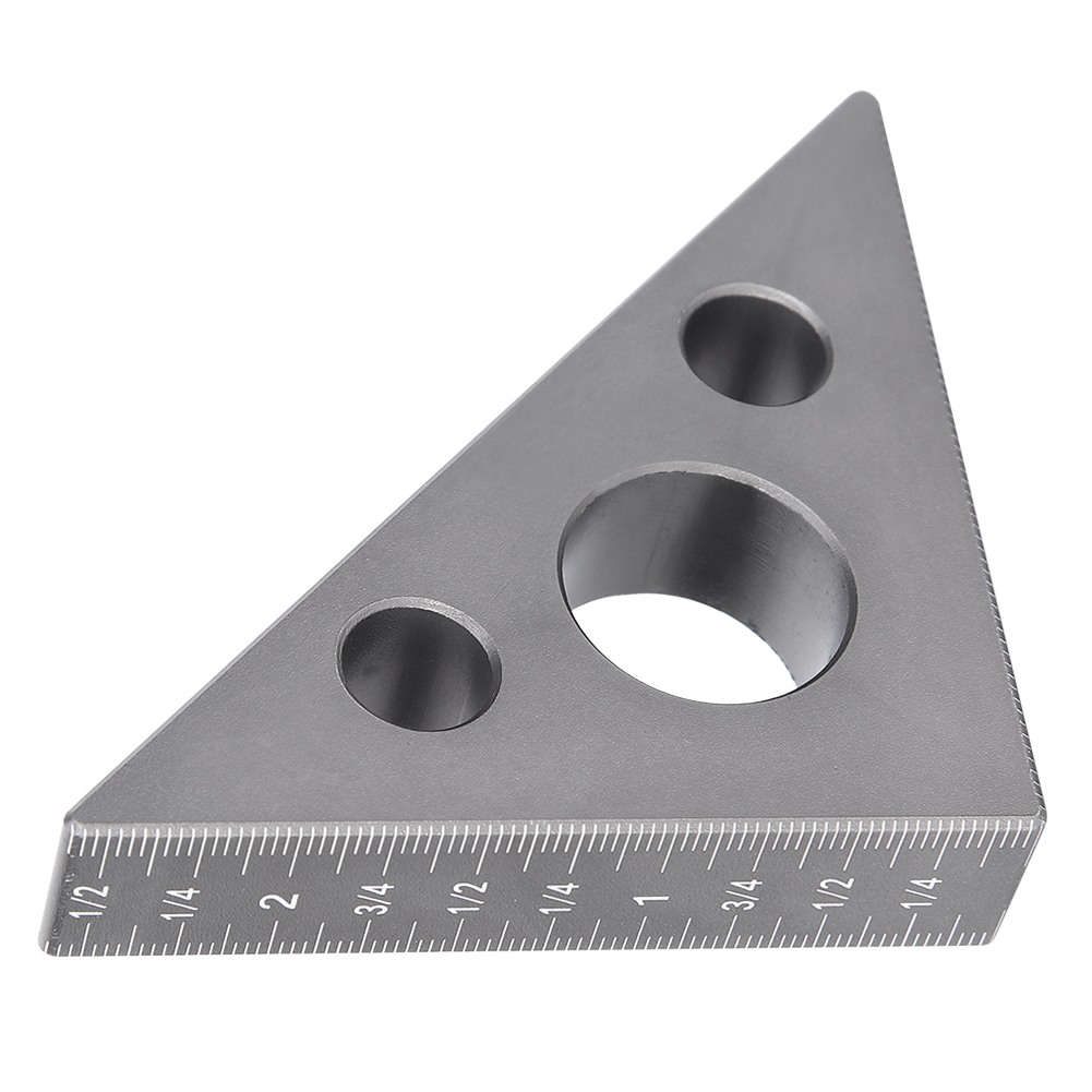 Dreieckslineal Aus Aluminiumlegierung, 45/90 Grad, Matte Oberfläche, Rechtwinklig, Holzbearbeitungswerkzeug