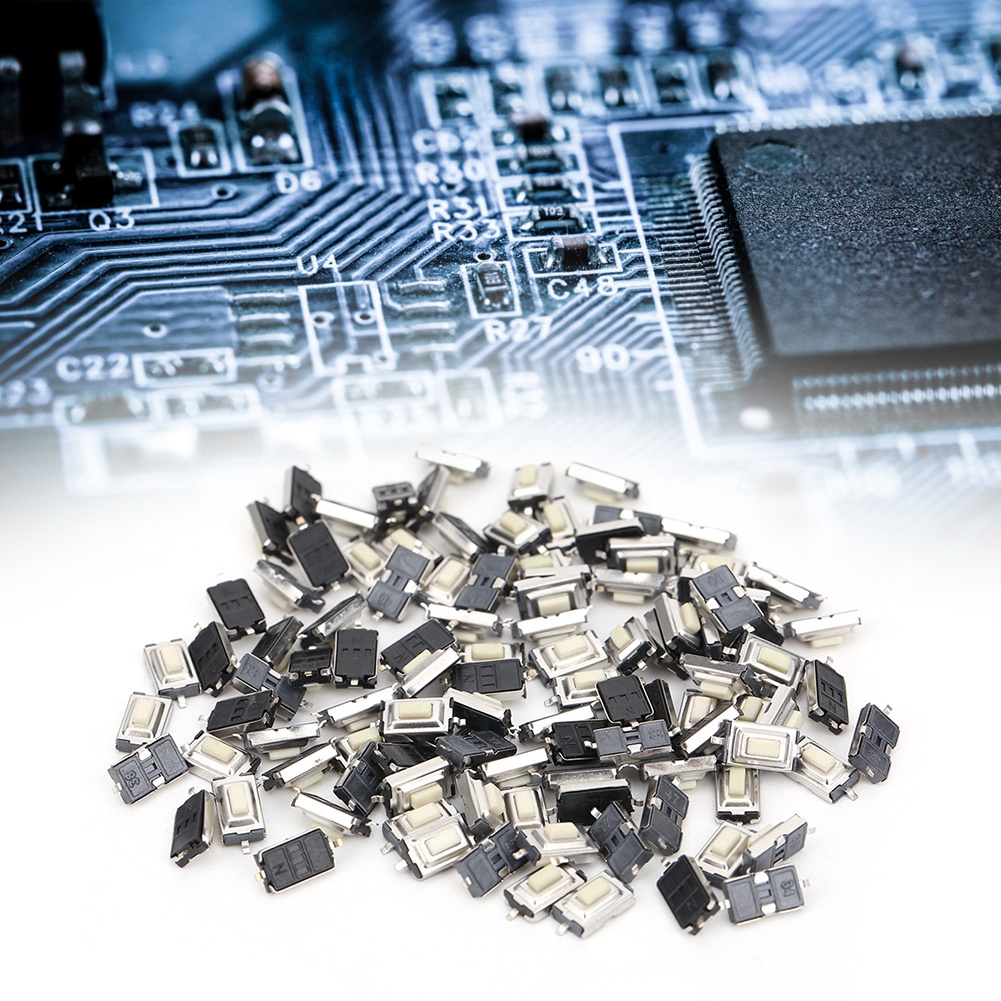 100 Stück Momenttaster, Hohe Empfindlichkeit, Schnelle Reaktionszeit, Smd 3 X 6 X 2,5 Mm