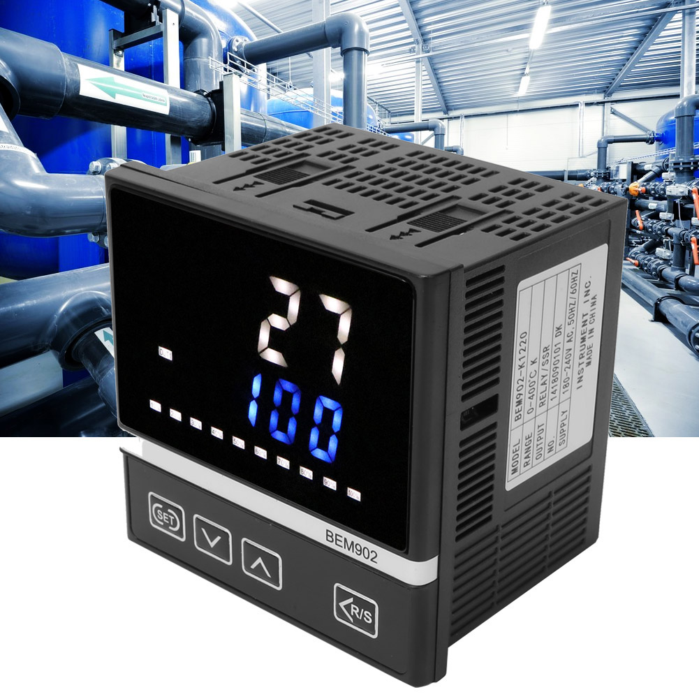 Berm Temperaturregler Typ K, Digitale Led-anzeige, 180–240 V Ac, Ssr-relaisausgang, 0–400 °c, Bem902 K1220