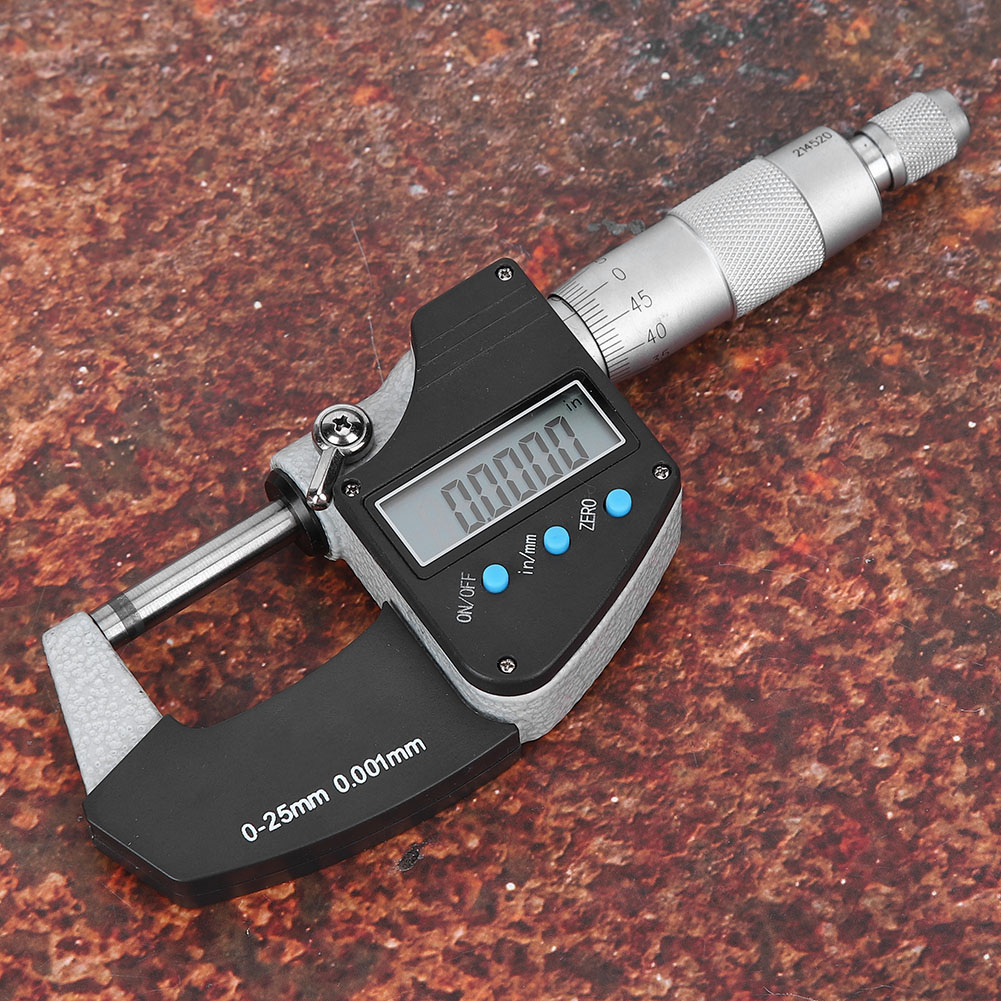 Digitales Mikrometer Mit Großem Display, Metrisch/zoll, Genauigkeit 0,001 Mm, Außendurchmesser 0,25 Mm