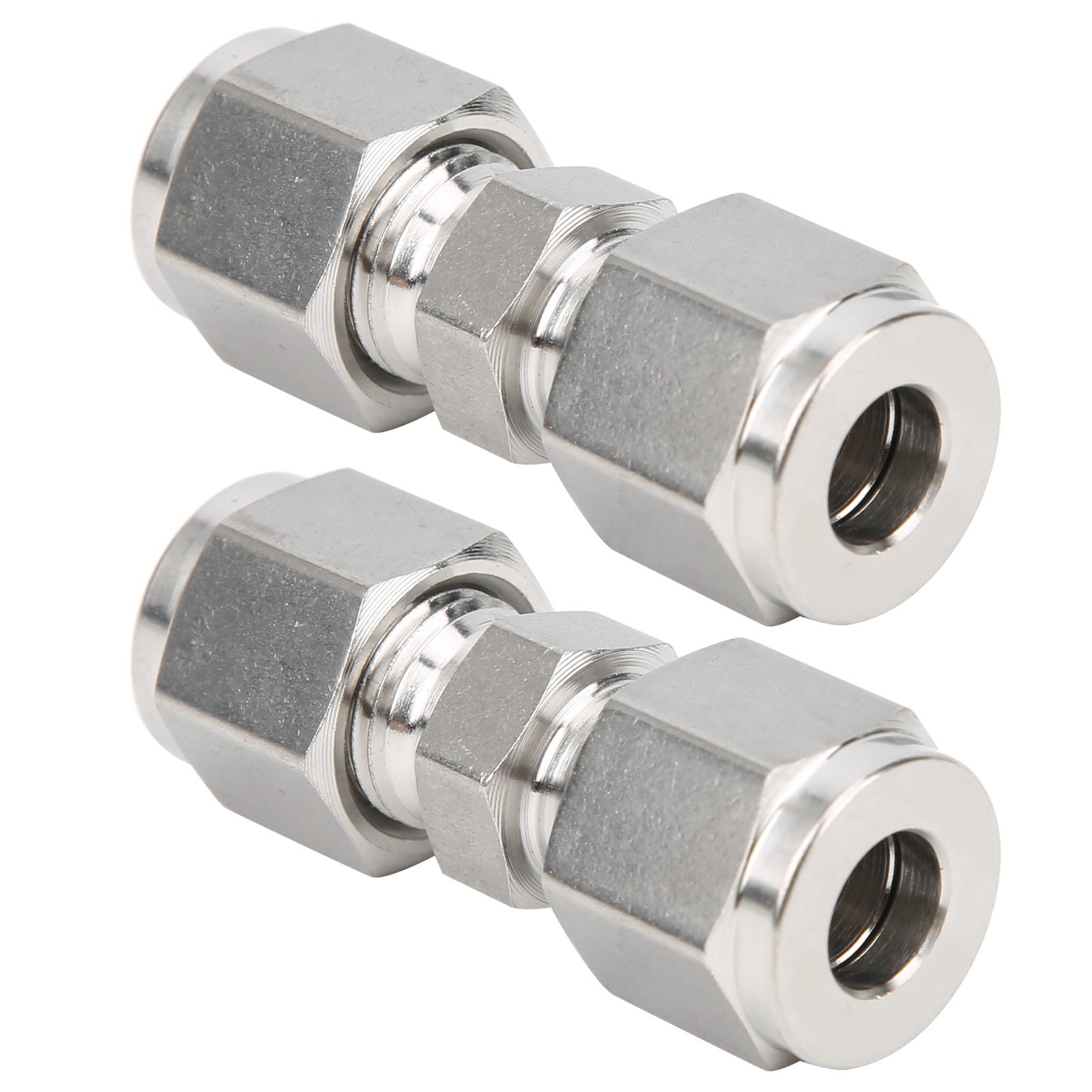 2 Stück Gerade Doppelring-rohrverbinder Aus Edelstahl 316 (ф8)