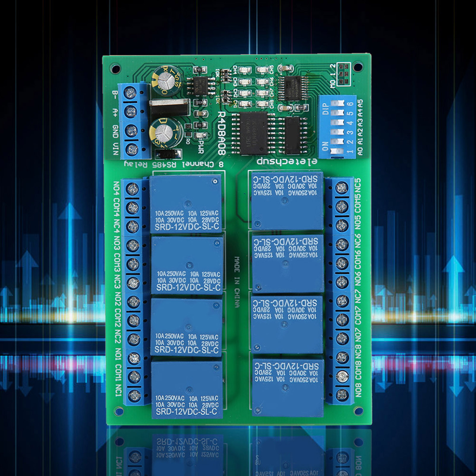 12v, 8-kanal-sps-erweiterungsplatine Mit Rs485-relais Zur Fernsteuerung Mit Rtu-protokoll