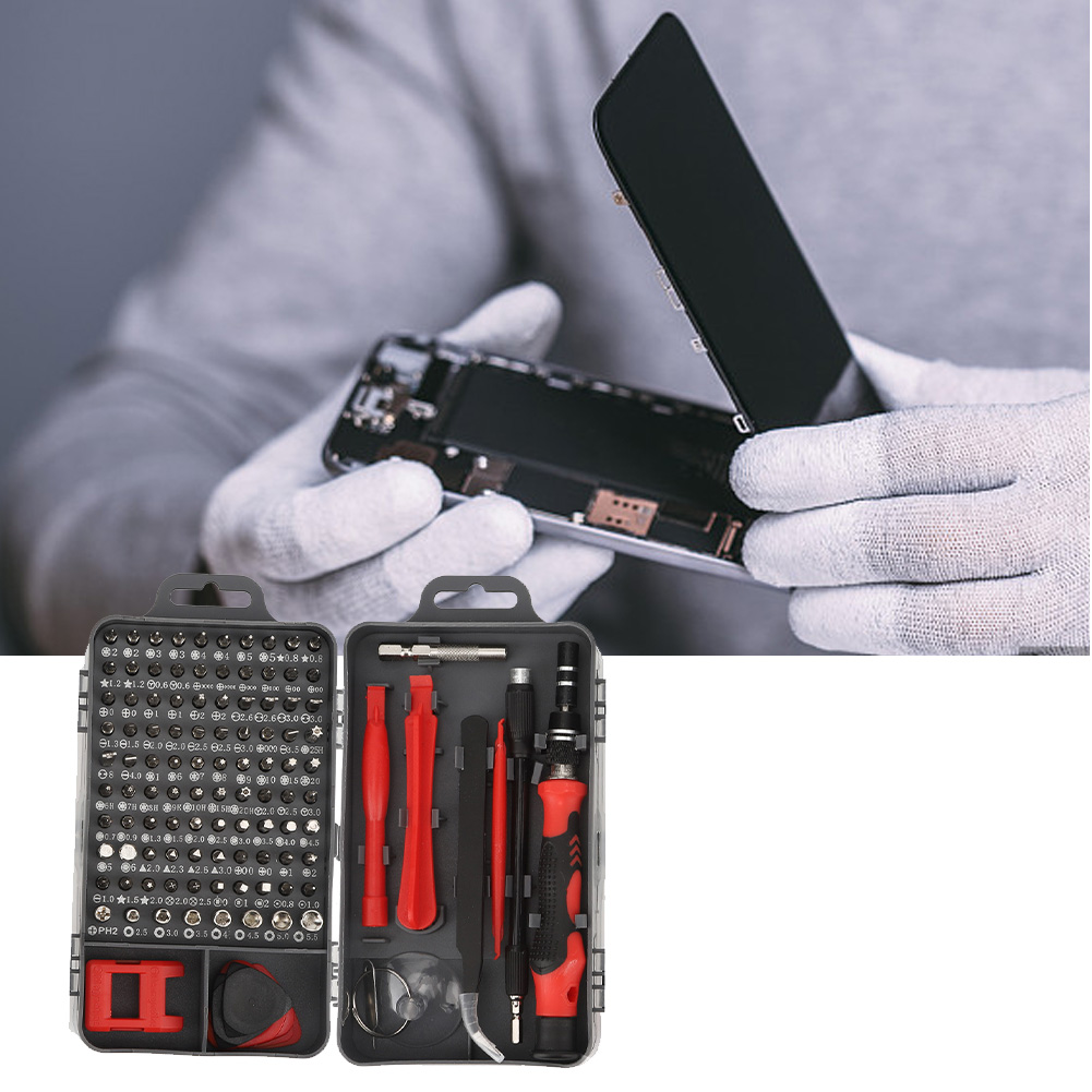 115-in-1 Schraubendreher-set, Multifunktionswerkzeug Für Die Reparatur Und Demontage Von Uhren Und Mobiltelefonen, Rot