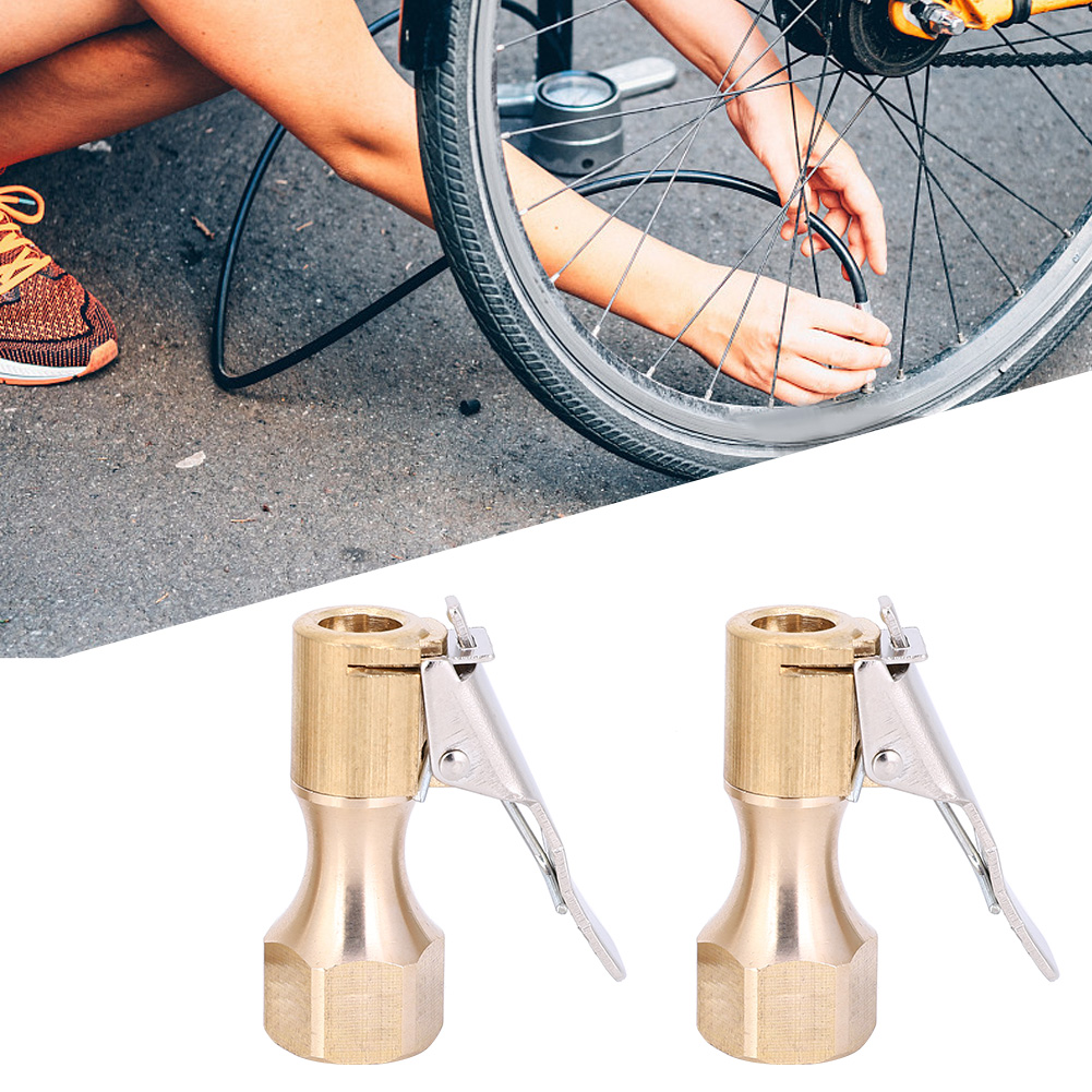 2 Stück 1/4 Zoll Innengewinde Pumpendüse, Kupferklemme, Luftventilklemme, Fahrradzubehörkupplung (1/4 Zoll)