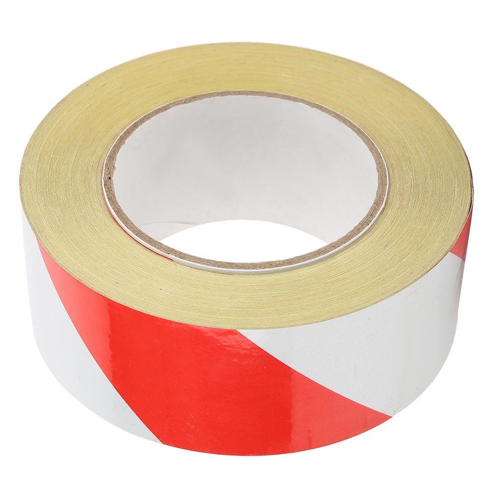 Rotes Und Weißes Reflektierendes Pvc-warnband, Warnaufkleber, Markierungsband, 50 Mm X 46 M