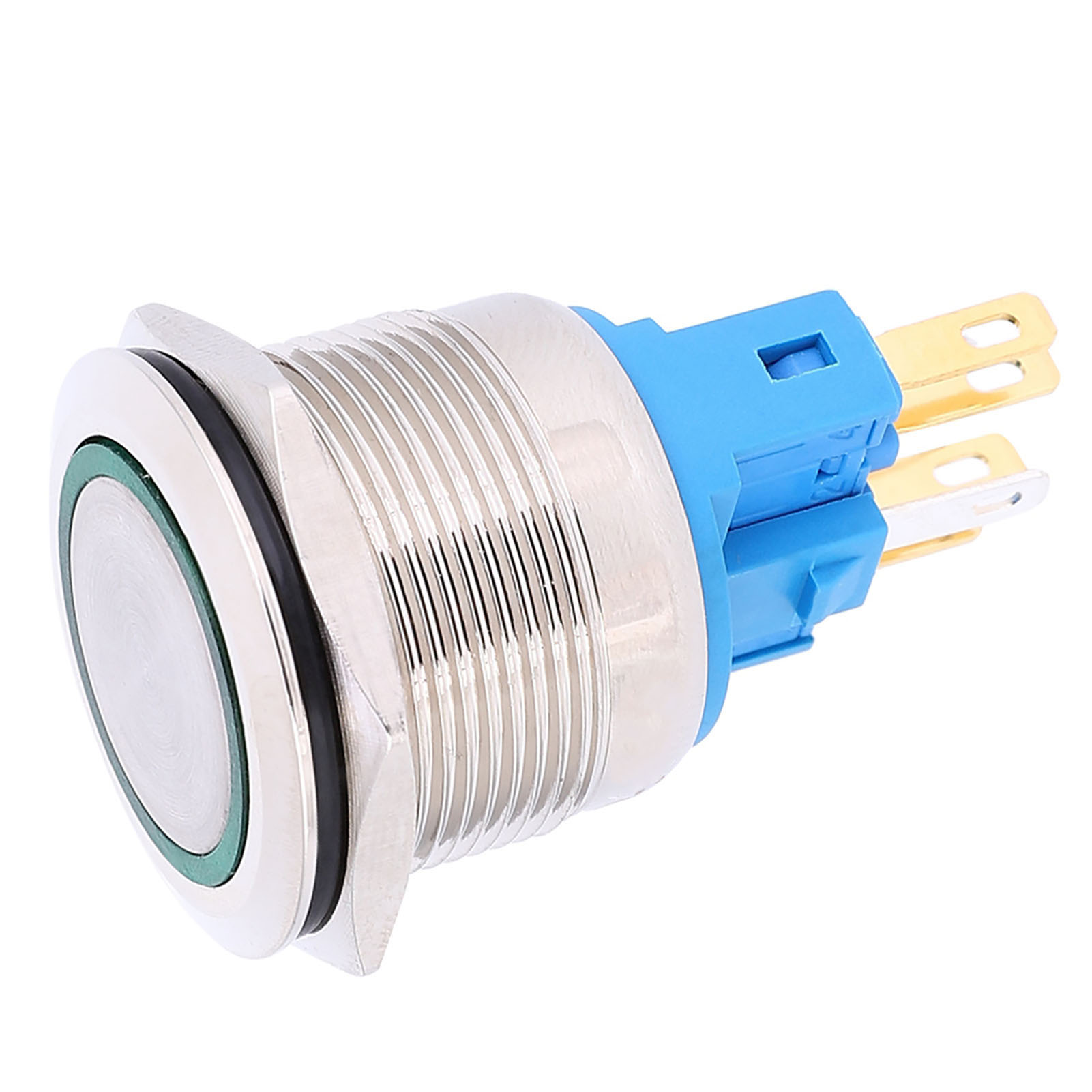 2 Stück Dc12-24v Ip65 22mm Ring-reset-taster 6-polig Zubehör Grün