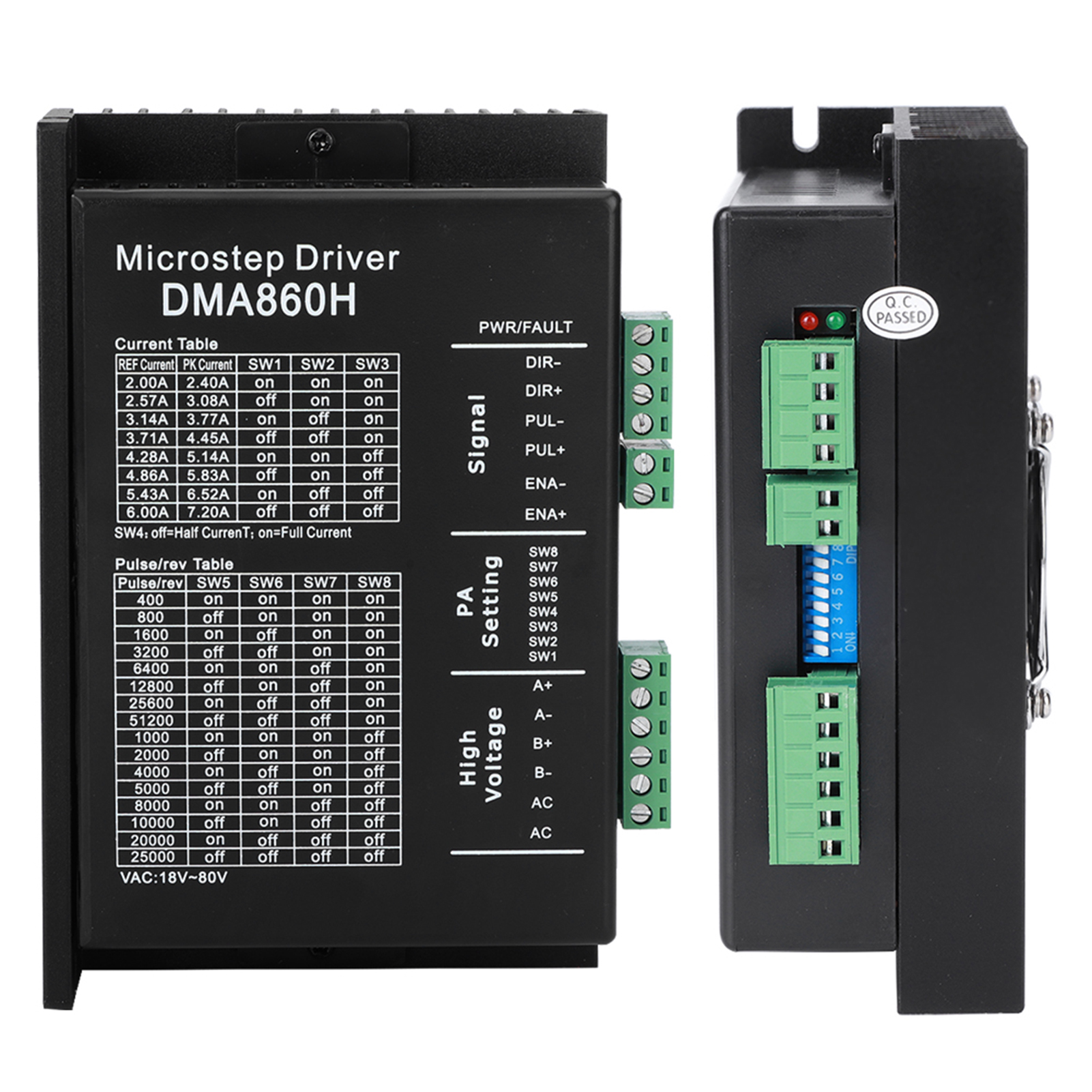 Dma860h Ultra-low Noise Digital 32-bit Cnc Step Motor Controller 2,47ω 7,2a 1880vac