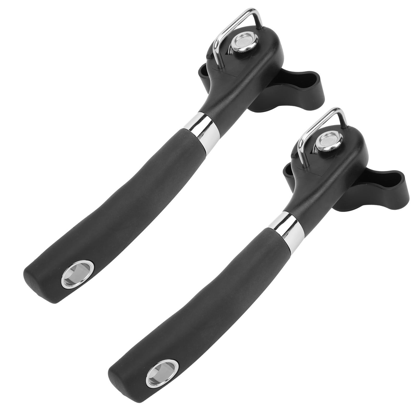 Set Mit 2 Manuellen Dosenöffnern Aus Edelstahl, Sicher, Handlich, Mit Glatter Klinge