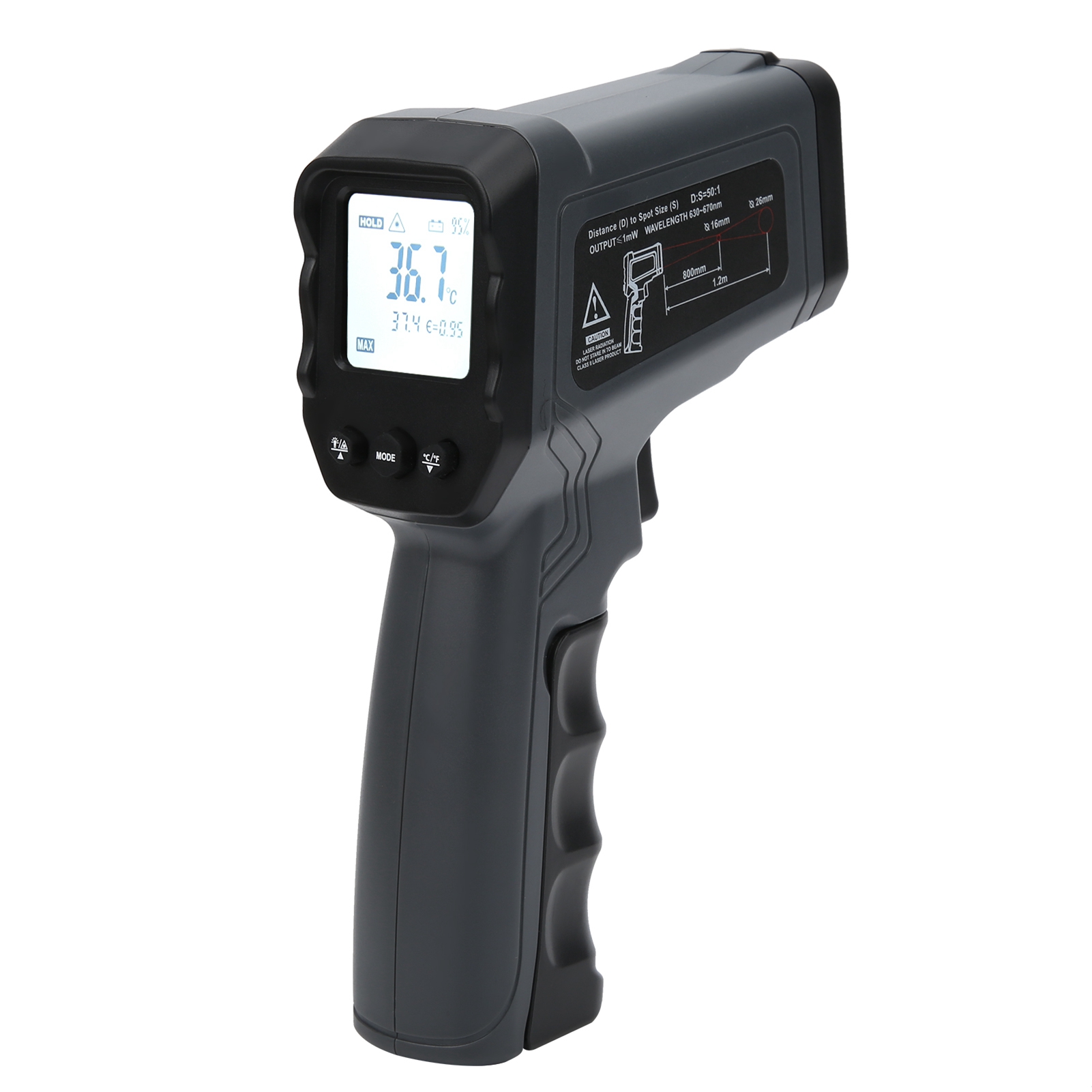 Dt8011e Berührungsloses Digitales Infrarot-thermometer Für Hochtemperaturmessungen (50℃–1100℃)