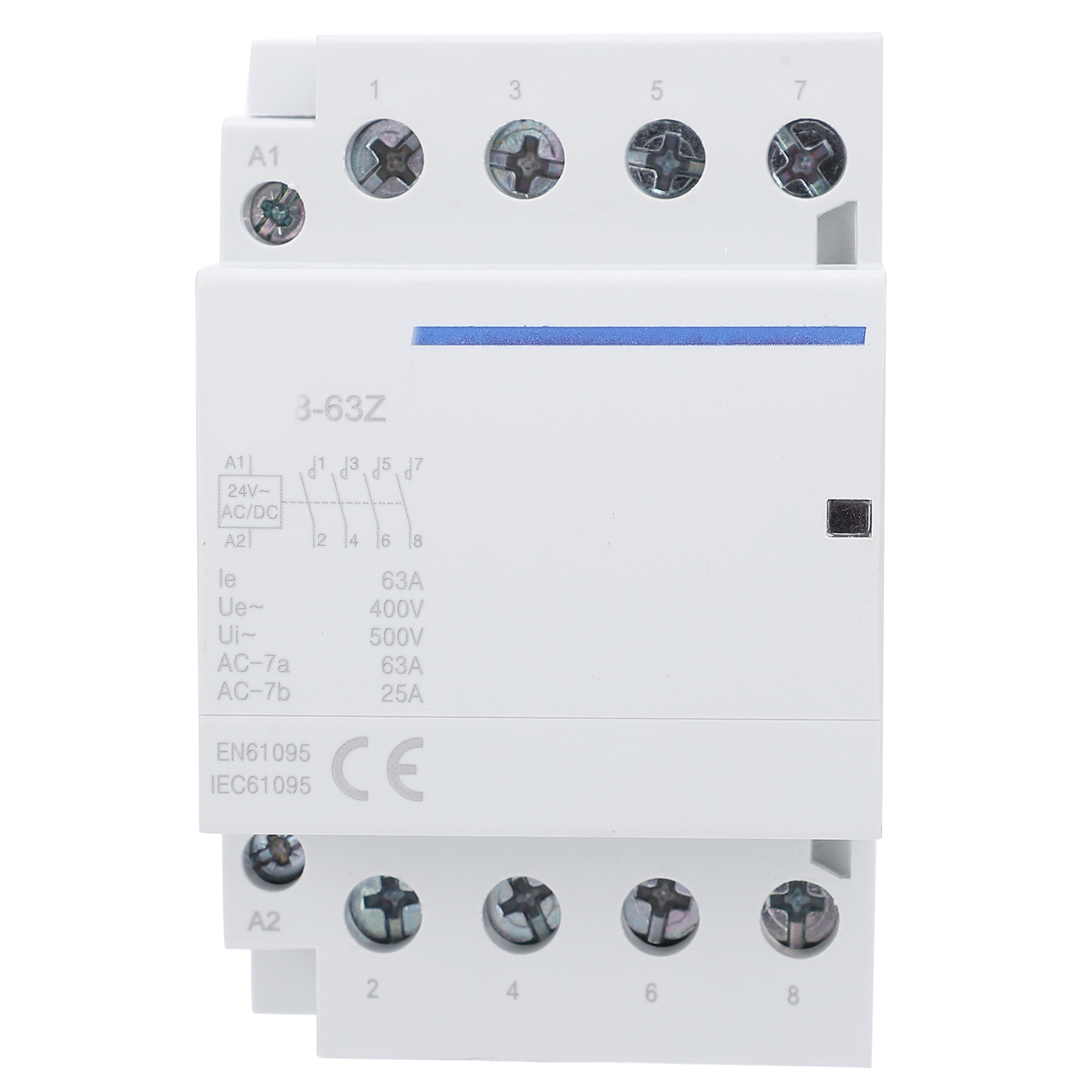 Bch8-63 4no Haushaltsspannungsschütz 63a 400v Ac/dc Elektronisches Schaltmodul Spule Ac/dc 24v