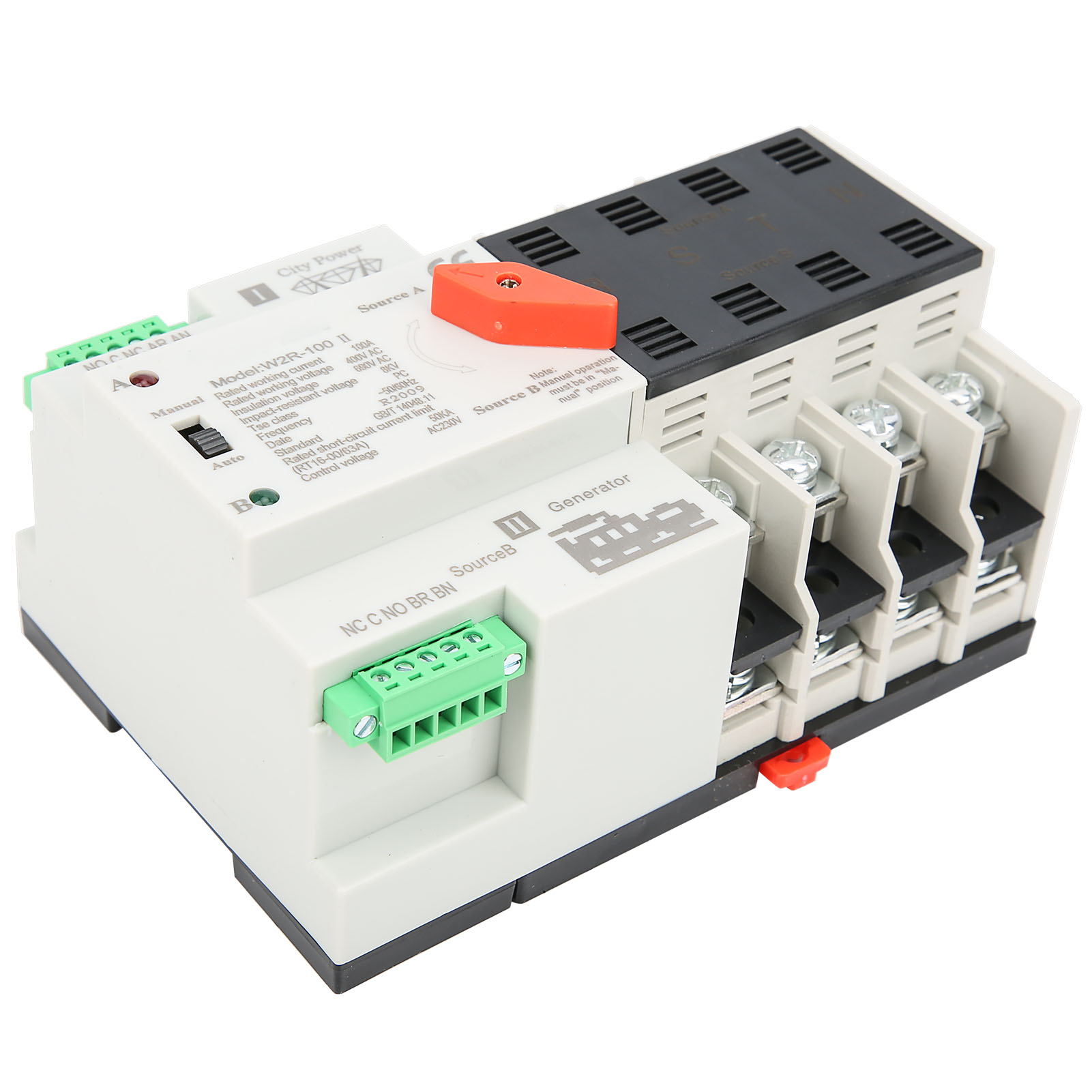 Automatischer Umschalter W2r-100 Für Dualstrom, 4-polig, 100 A