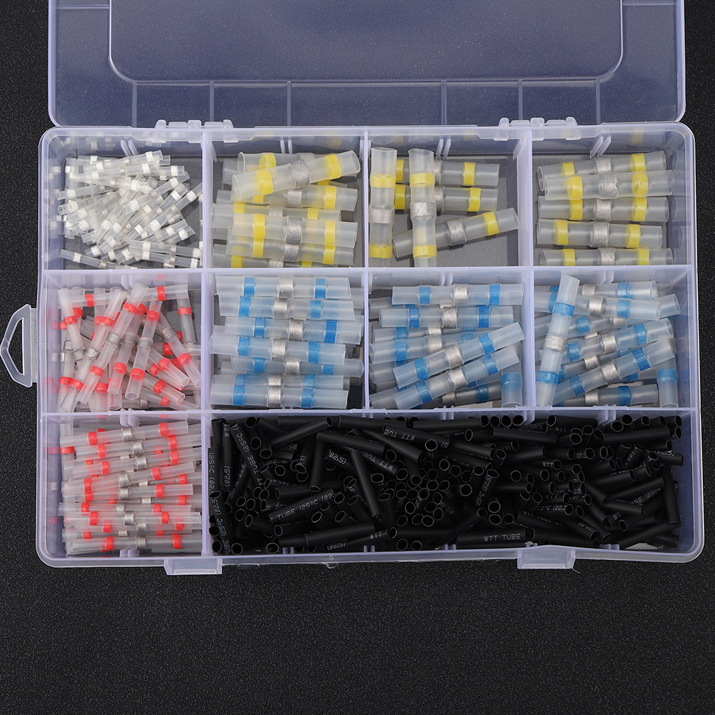 Set Mit 500 Wärmeschrumpfenden, Isolierenden, Schweißbaren, Dichtenden Und Wasserdichten Verbindern