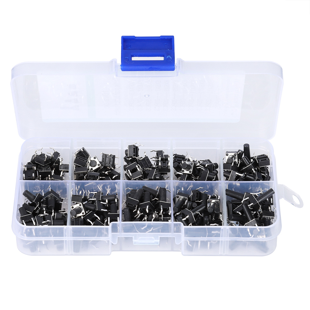 200-teiliges Set Taktiler Schalter, Industriezubehör, Hardware-teile, 10-w-wippschalter-sets, 200 Stück