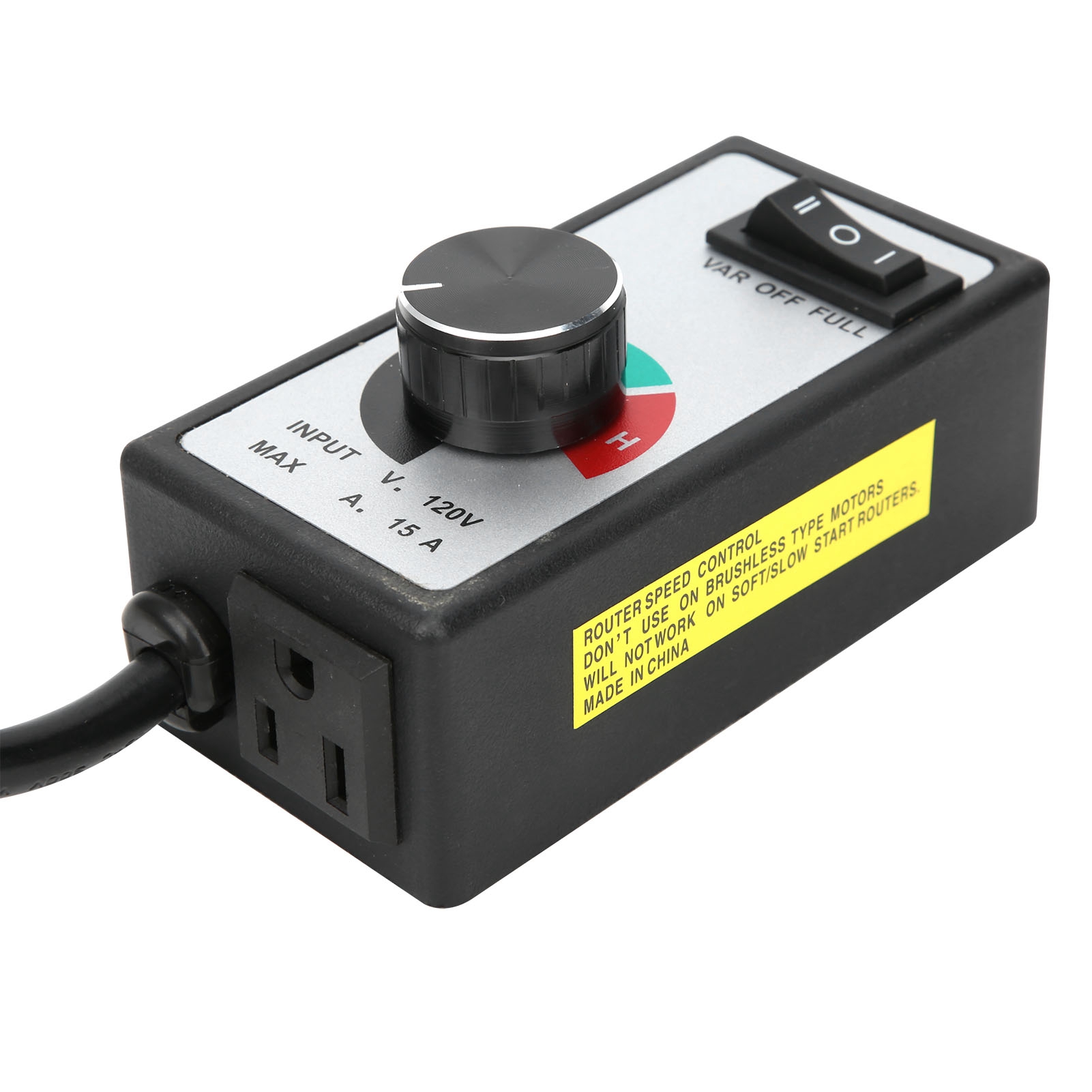 Elektronischer Lüfterdrehzahlregler, Stufenlose Einstellung, 120 V, 1500 W, 15 A, Us-stecker, 2 M Kabel