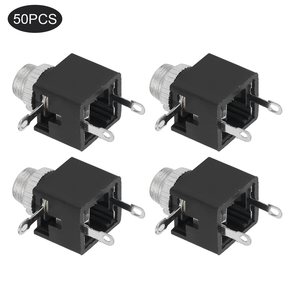 50 Stück Audio-klinkenstecker-adapter, Elektrisches Zubehör, 3,5-mm-dip-stecker Mit Mutter