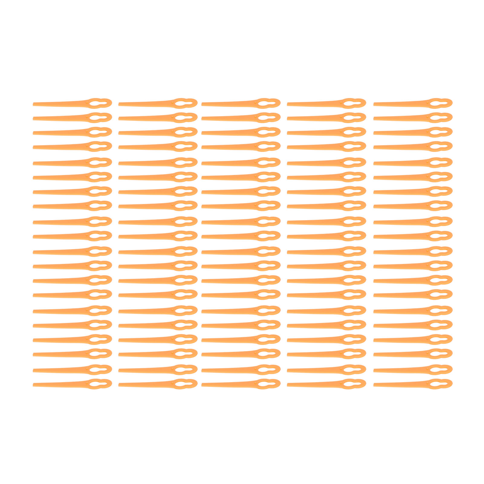 100 Kunststoff-schneidklingen, Trimmerzubehör, Ersatzteile, Manuelle Gartenschere, Orange