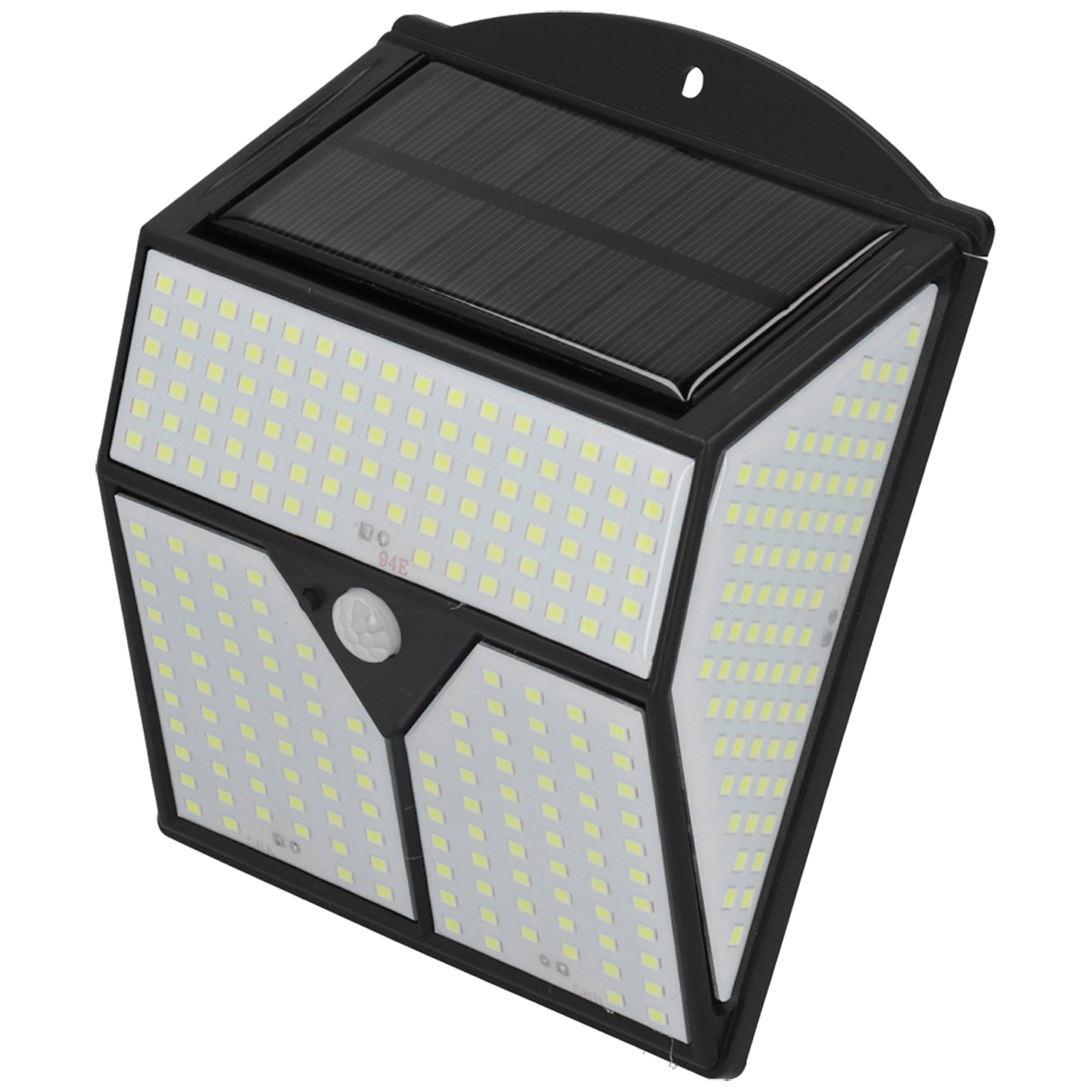 Solarbetriebene Led-wandleuchte Mit Bewegungsmelder Und Induktivem Sensor Für Dachrinnen, Veranden Und Industrieanlagen