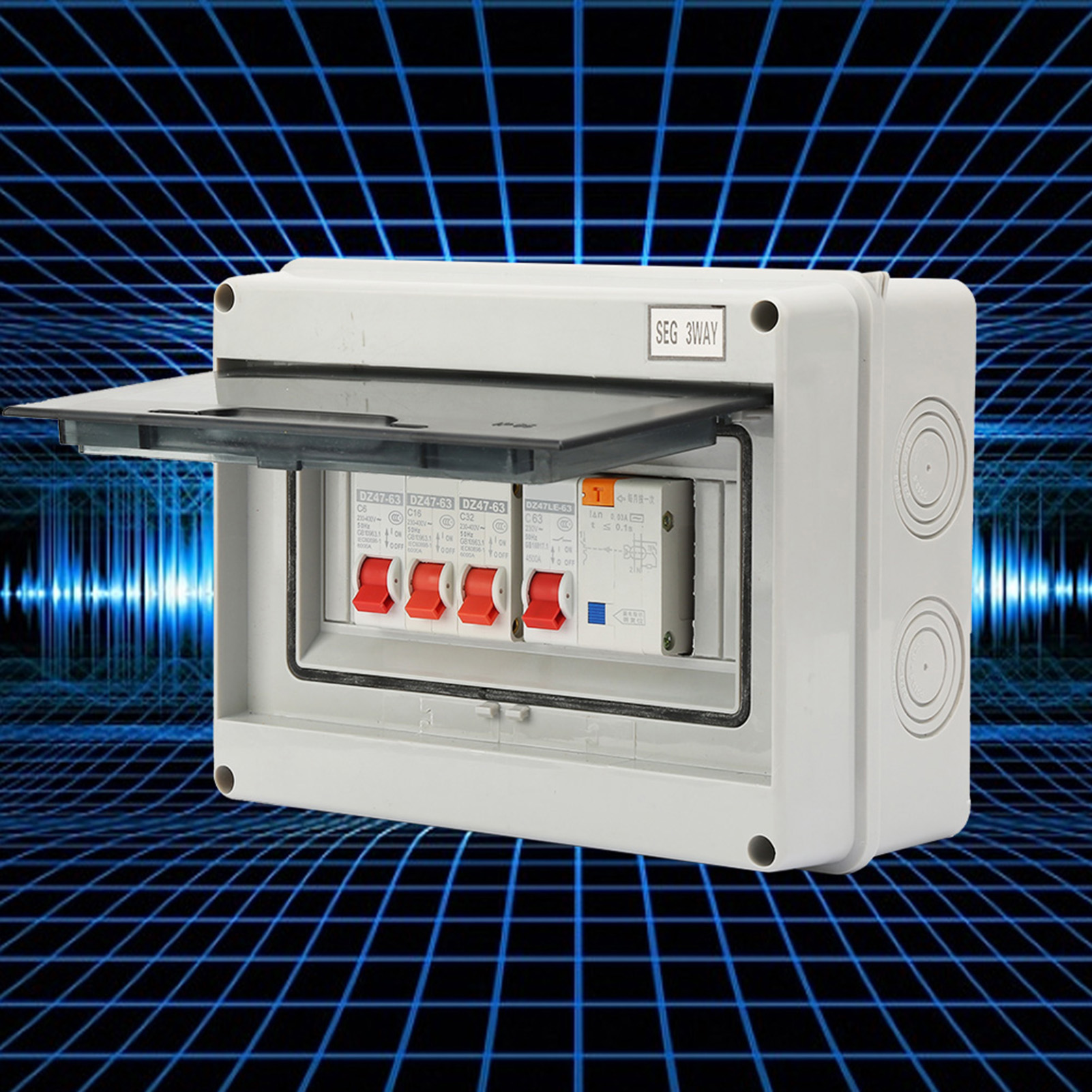 3-wege-verteilermodul Für Garage Und Wohnwagen 63a 30ma Fehlerstromschutzschalter 3mcb 6a16a32a