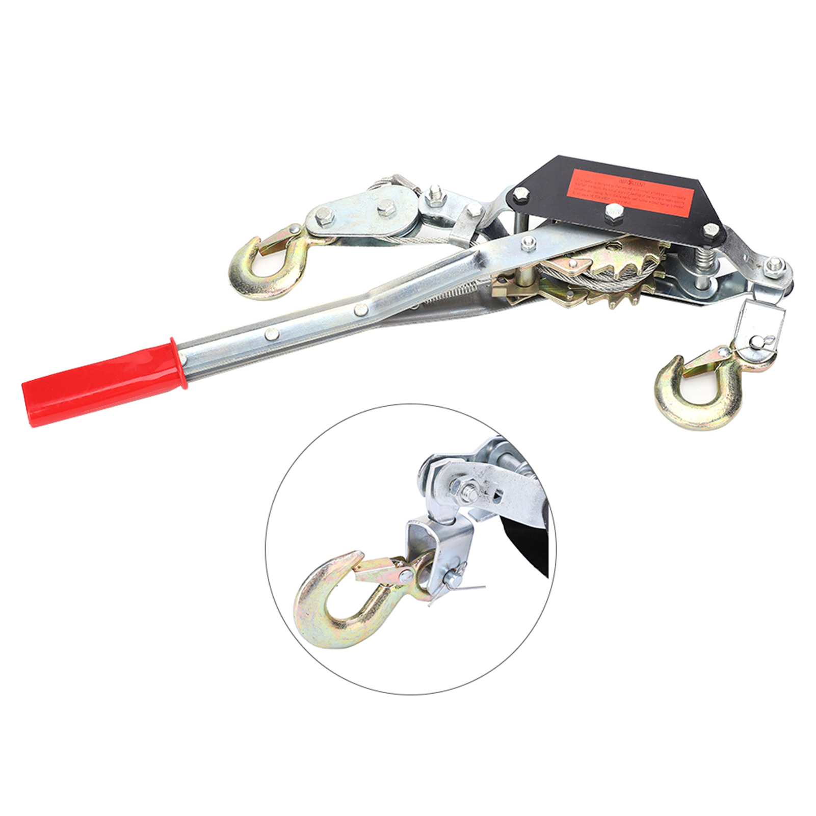 Handwinde, Spannvorrichtung, Miniatur-spannvorrichtung, Doppelhaken-hebegerät (2 Tonnen)