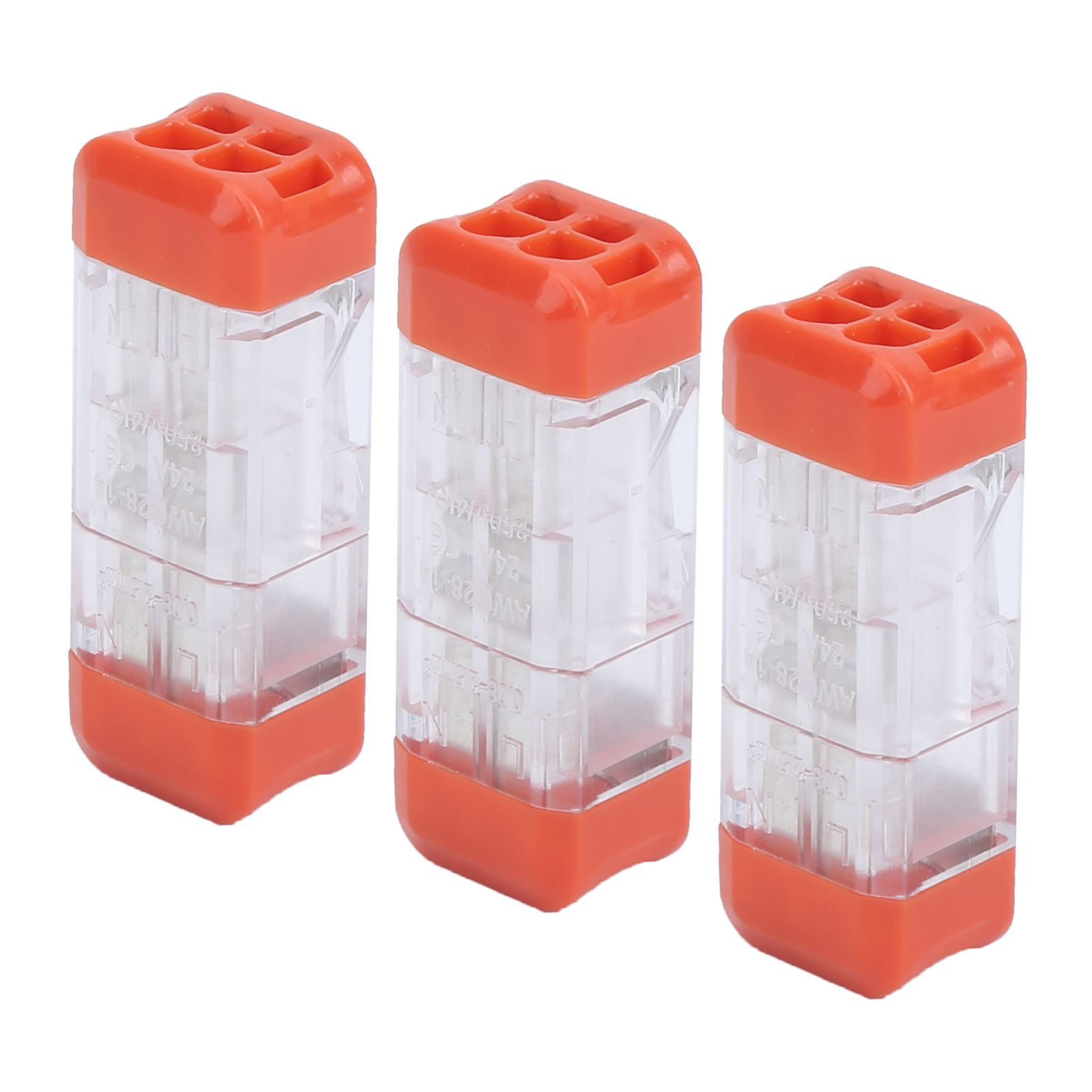 20 Transparente, Geteilte Kabelklemmen, Stiftverbinder, 2 Eingänge-2 Ausgänge, Schnellverdrahtung Lt-22