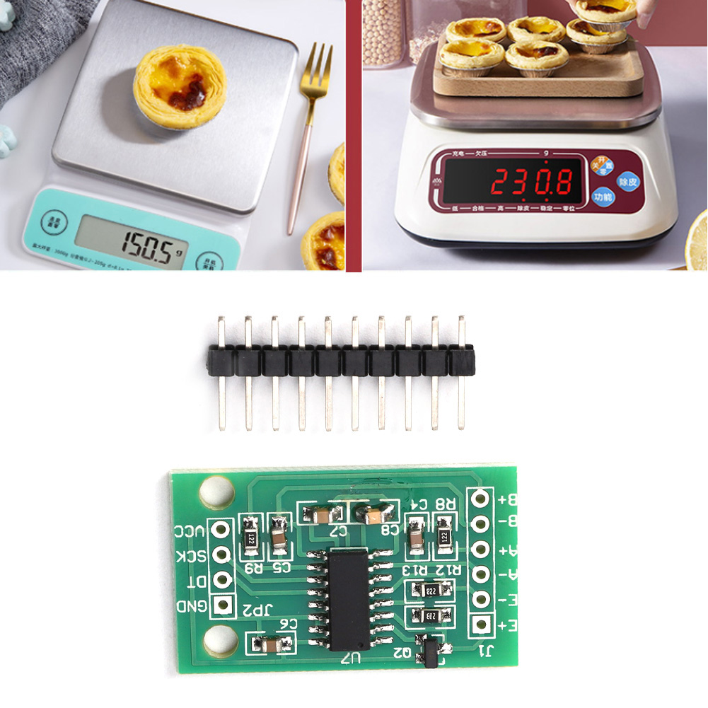 5 Stück Hx711 Zweikanal-24-bit-wägezellen, Hochpräzises Drucksensormodul, Zubehör
