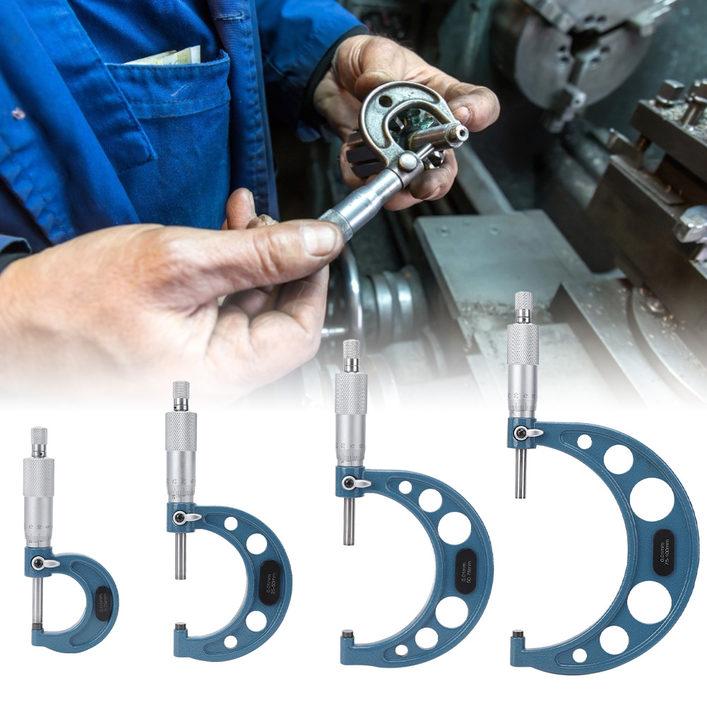 4-mikrometer-messwerkzeuge Aus Wälzlagerstahl Zur Präzisen Messung Von Außendurchmessern (0–100 Mm)