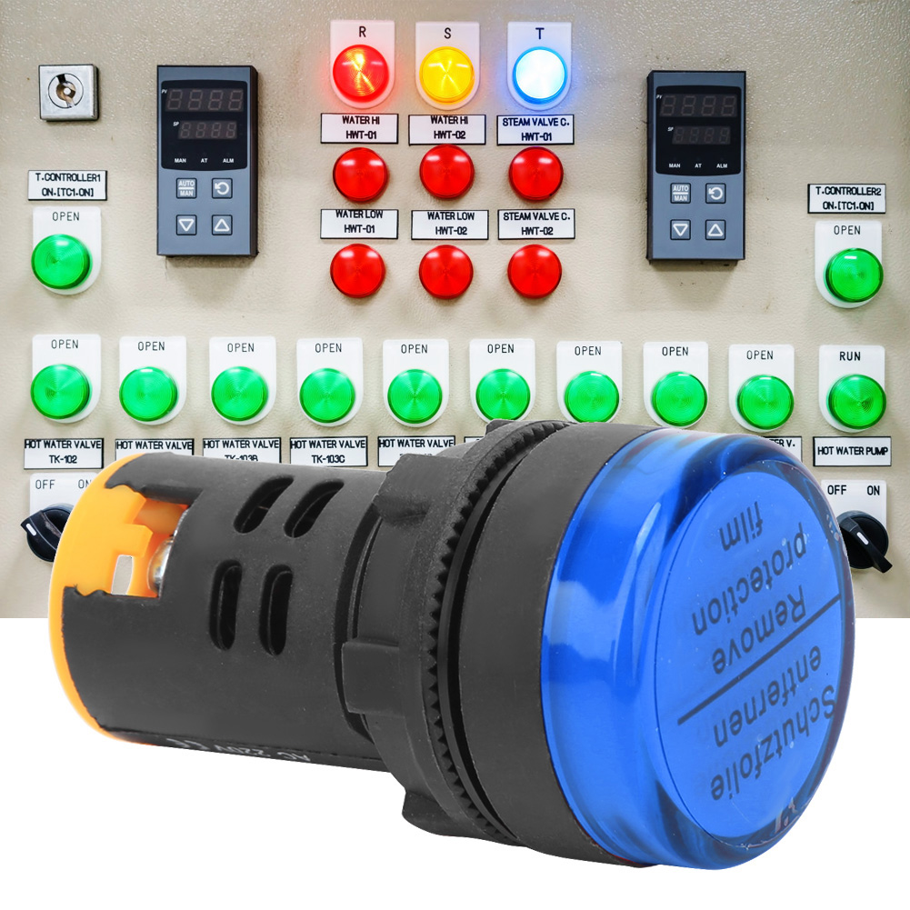 10 Berm Led-kontrollleuchten, Pc-gehäuse, Feuerfest, Durchmesser 22 Mm, 220 V, Ad16-22d/s, Blau