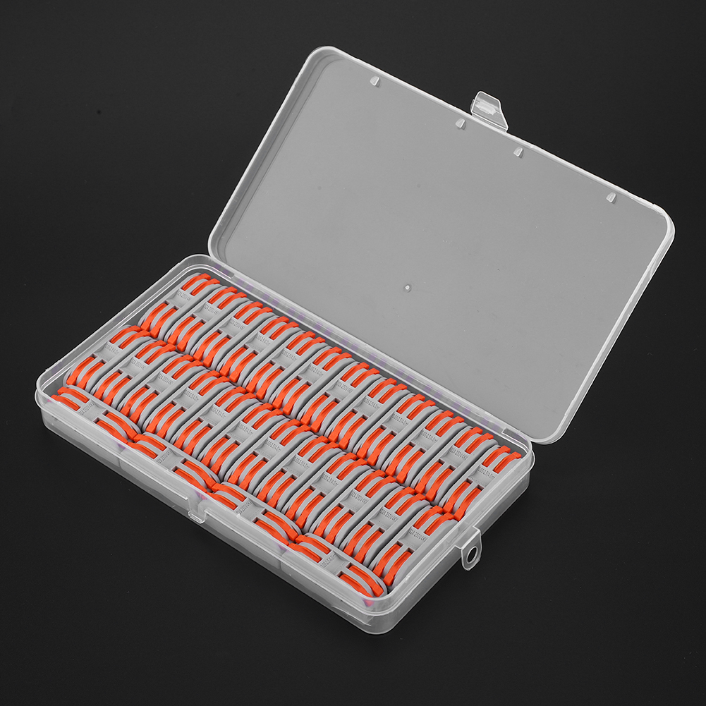 28-teiliger, 2-poliger, Kompakter, Orangefarbener, Flammhemmender Nylon-kabelverbinder, 11–28 Awg, Pct-2-2